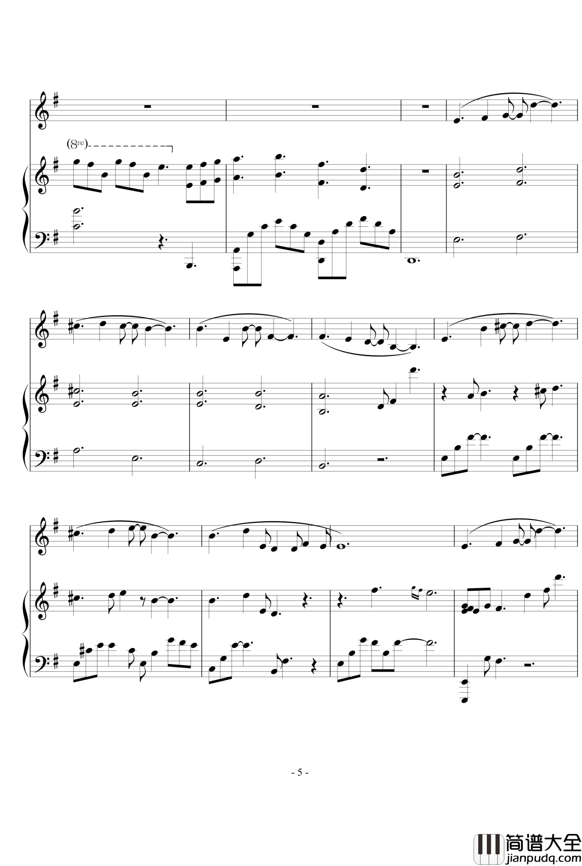 伊人如梦钢琴谱_超原版弹唱谱_芈月传主题曲________『忧伤歌声』_芈月传