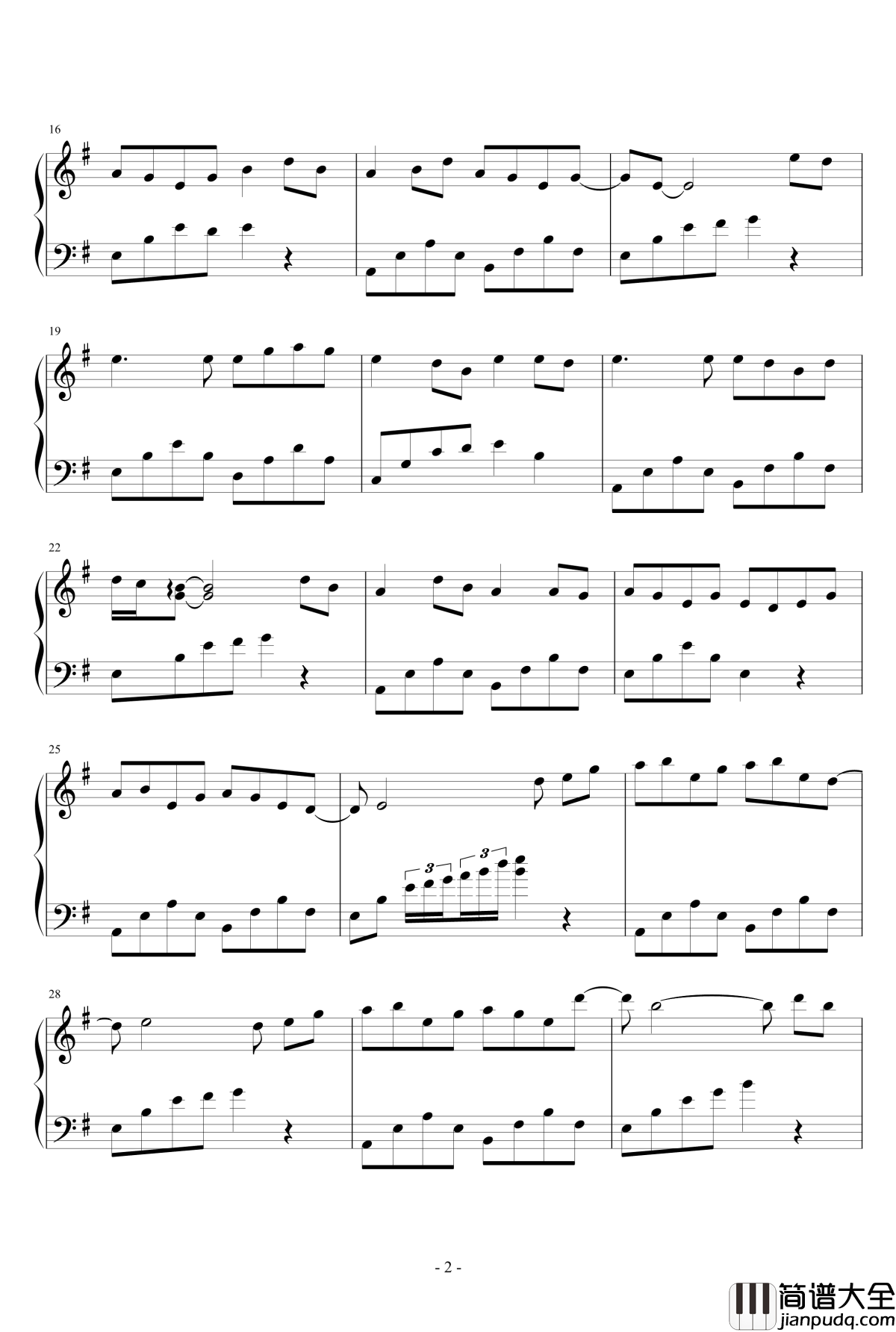 小楼一夜听秋雨钢琴谱_流风遗韵