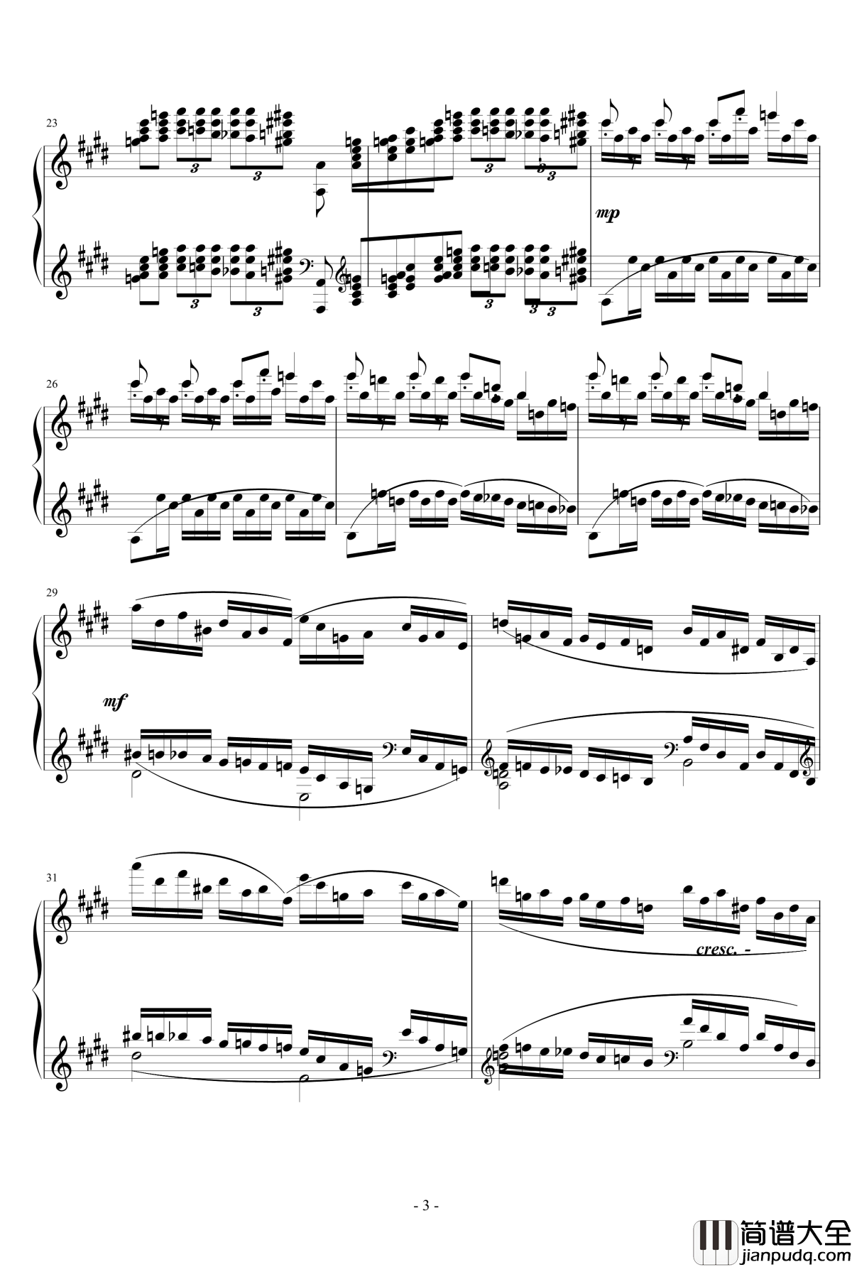 小温狂想曲_2.1钢琴谱_一个球