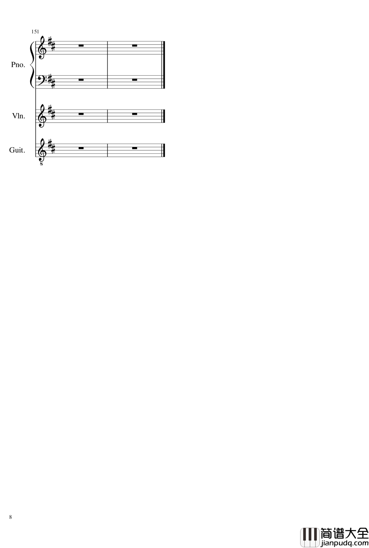 _遠い空へ钢琴谱__钢琴_吉他_小提琴_穹妹