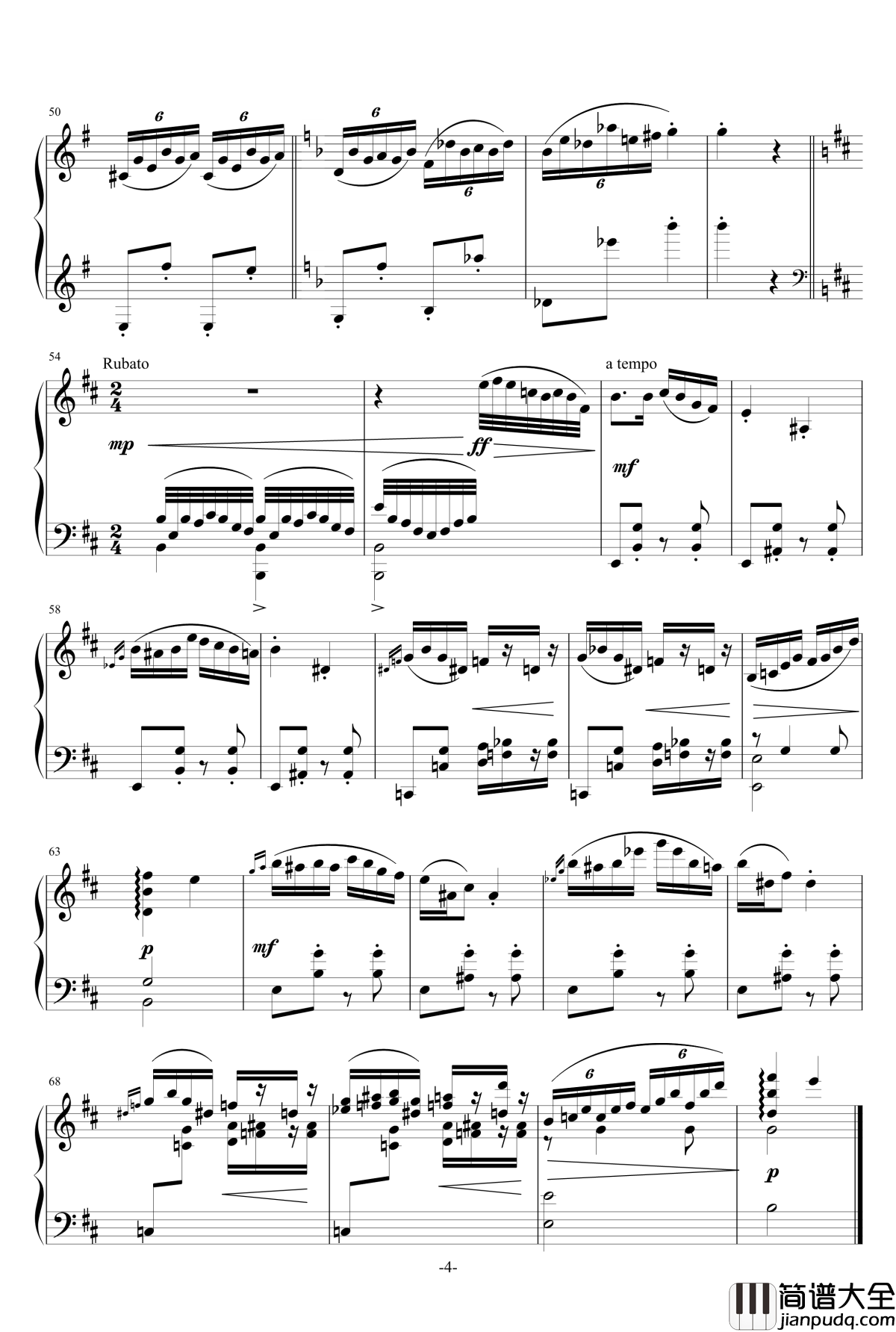 里格顿舞曲钢琴谱_KioooS