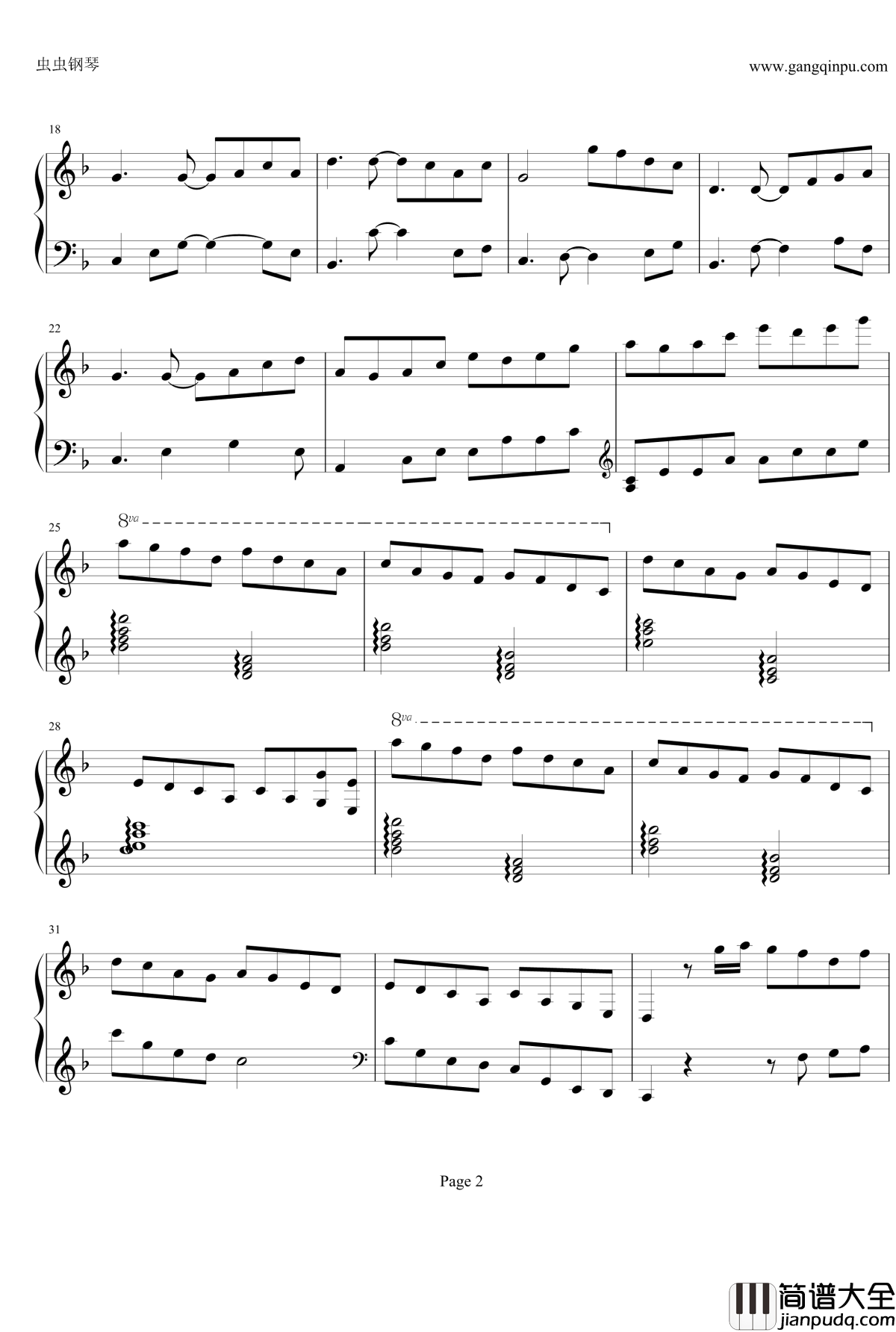 花黄瘦钢琴谱_Pure_Morning]Tina