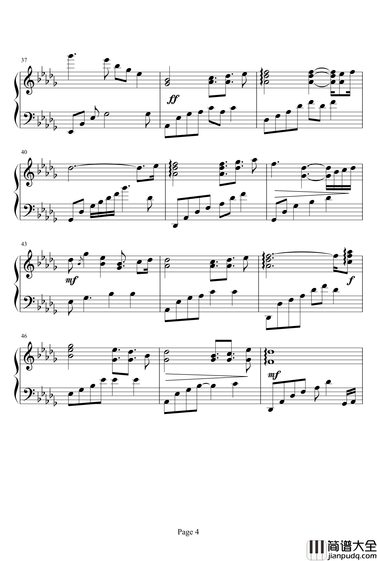 Rainy_Sunday钢琴谱_天国的邮递员