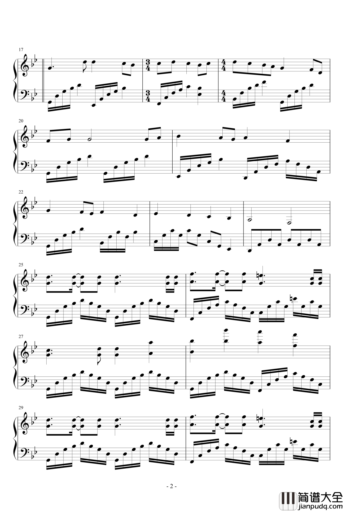 人间沙钢琴谱_陈学冬