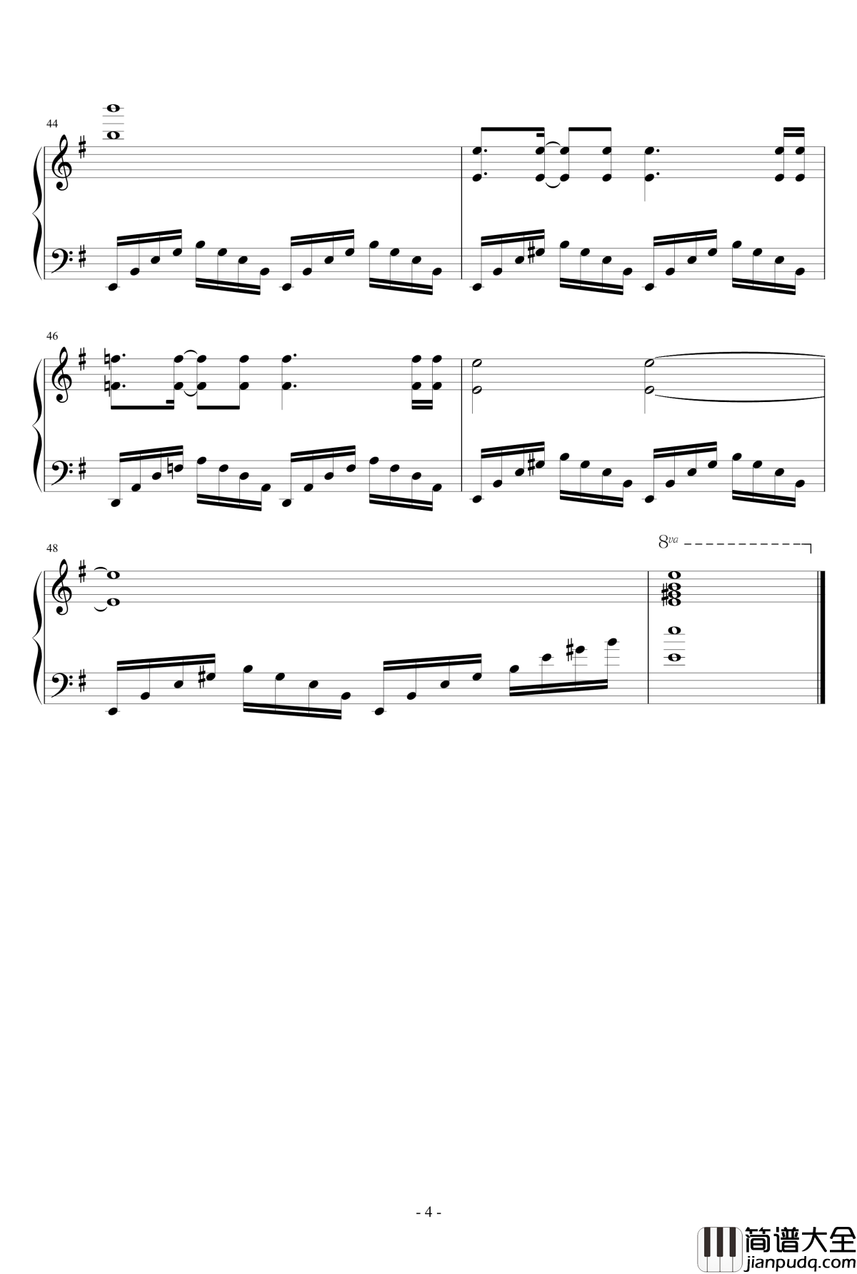 人间沙钢琴谱_陈学冬