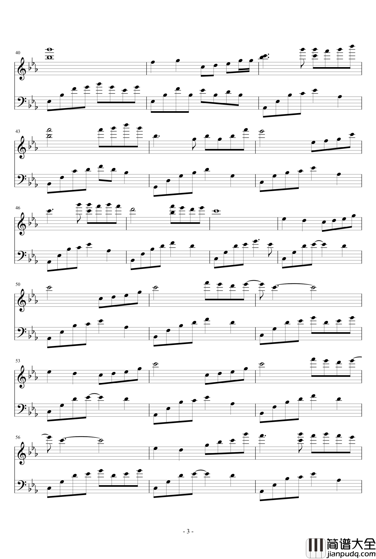 夜的钢琴曲钢琴谱_五_石进