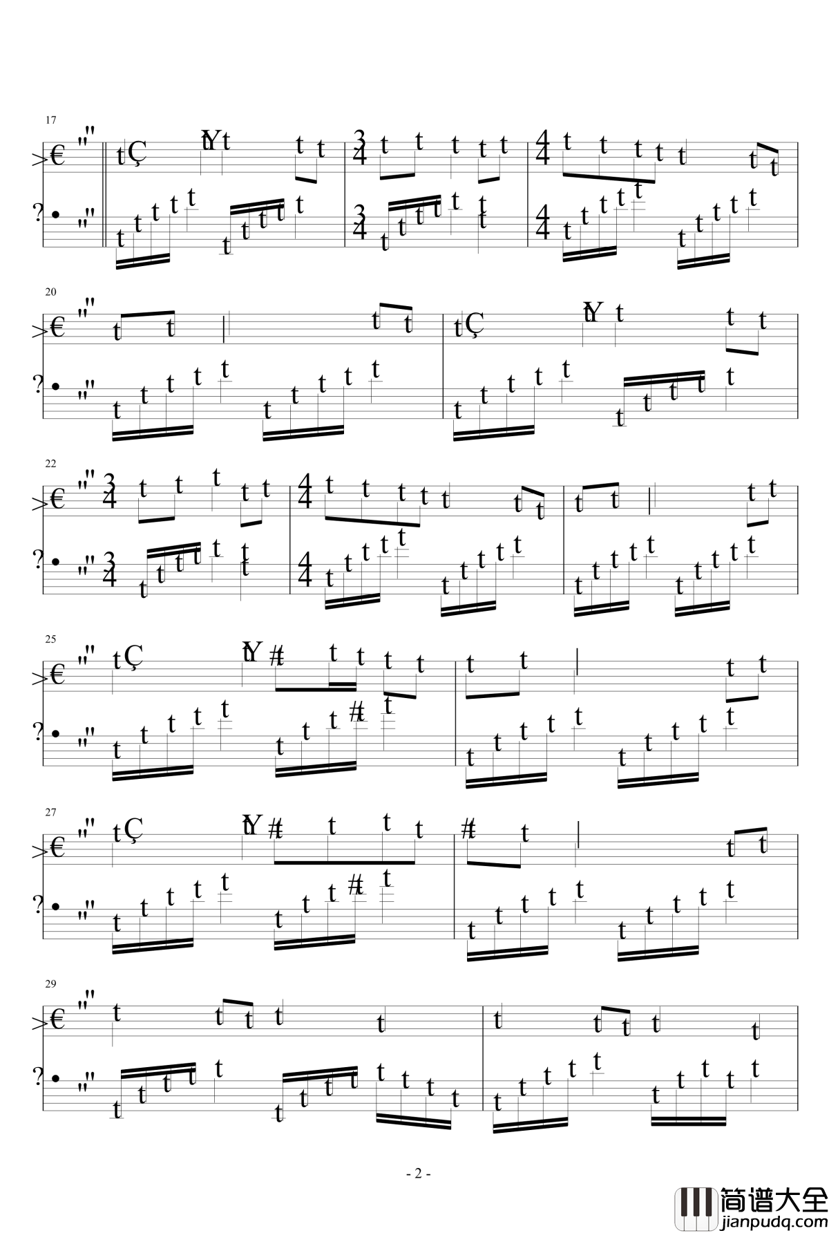 人间沙钢琴谱_完整版_爵迹片尾曲_陈学冬