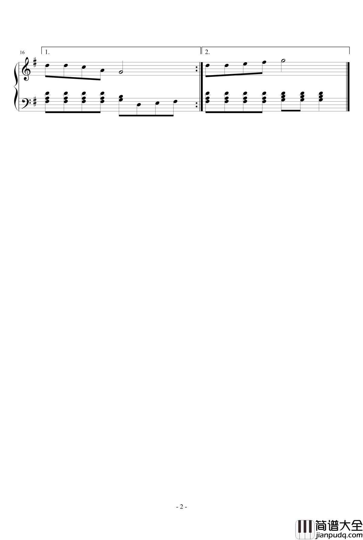 铃儿响叮当钢琴谱_四手联弹一_世界名曲