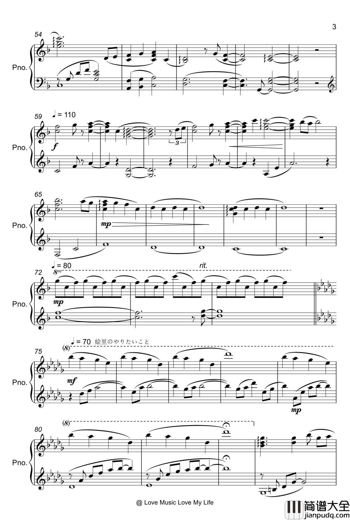 _Medley_Love_Live!钢琴谱_'s_BGM