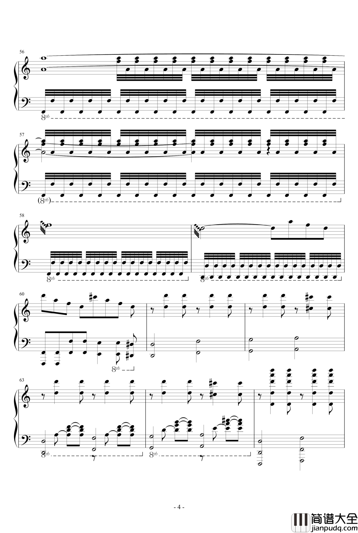 神々の戦い钢琴谱_游戏王