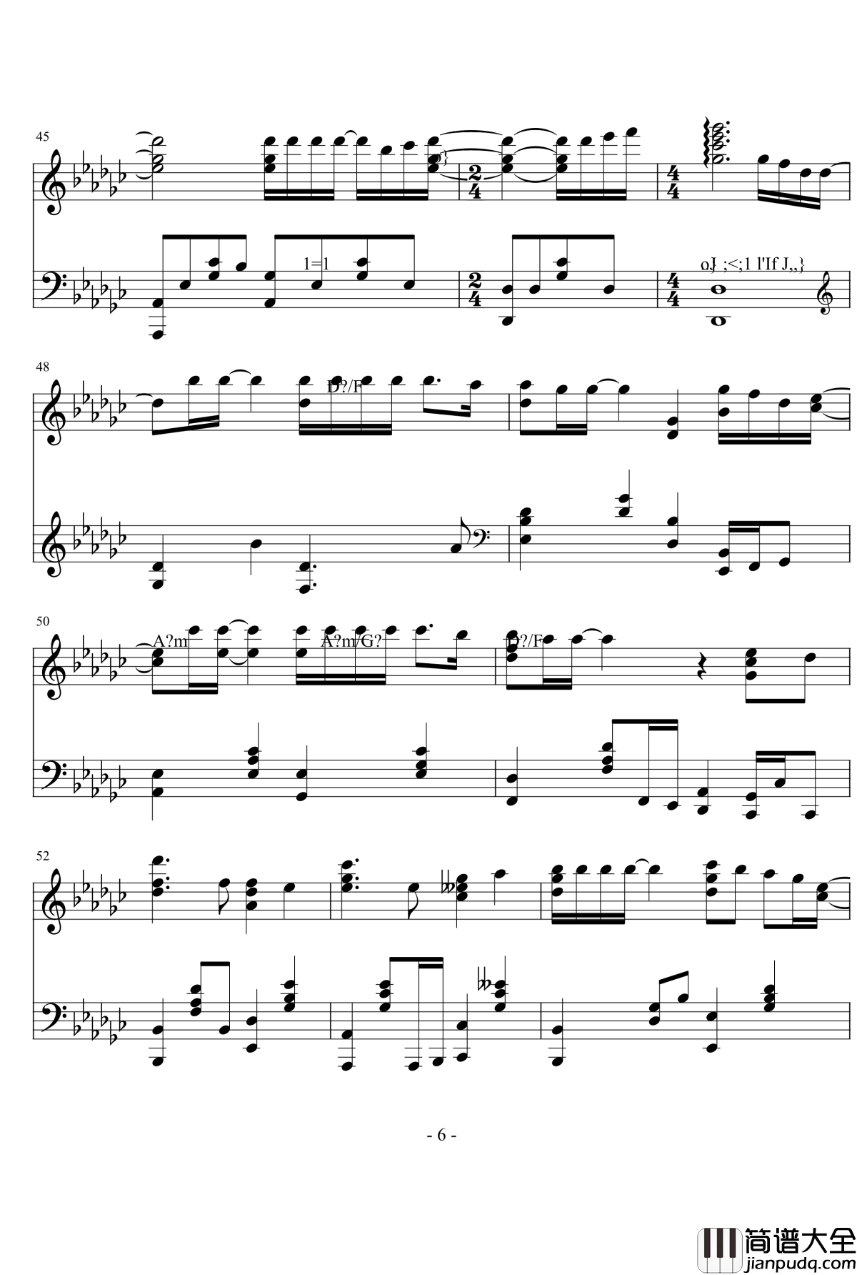 All_with_you钢琴谱_步步惊心_丽_ost_金泰妍