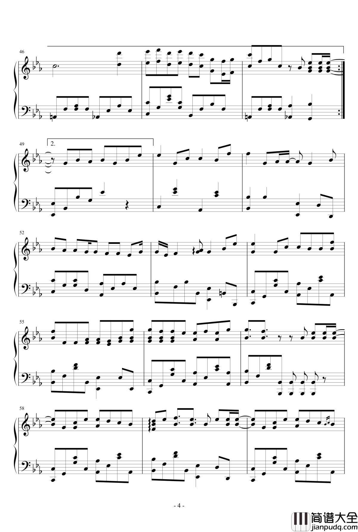 七里香_怀旧版_周杰伦_钢琴谱