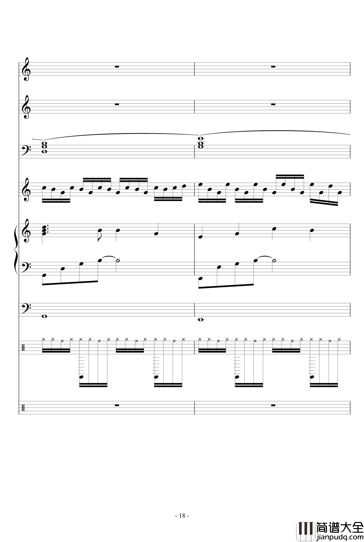 雪愿钢琴谱_节奏大师