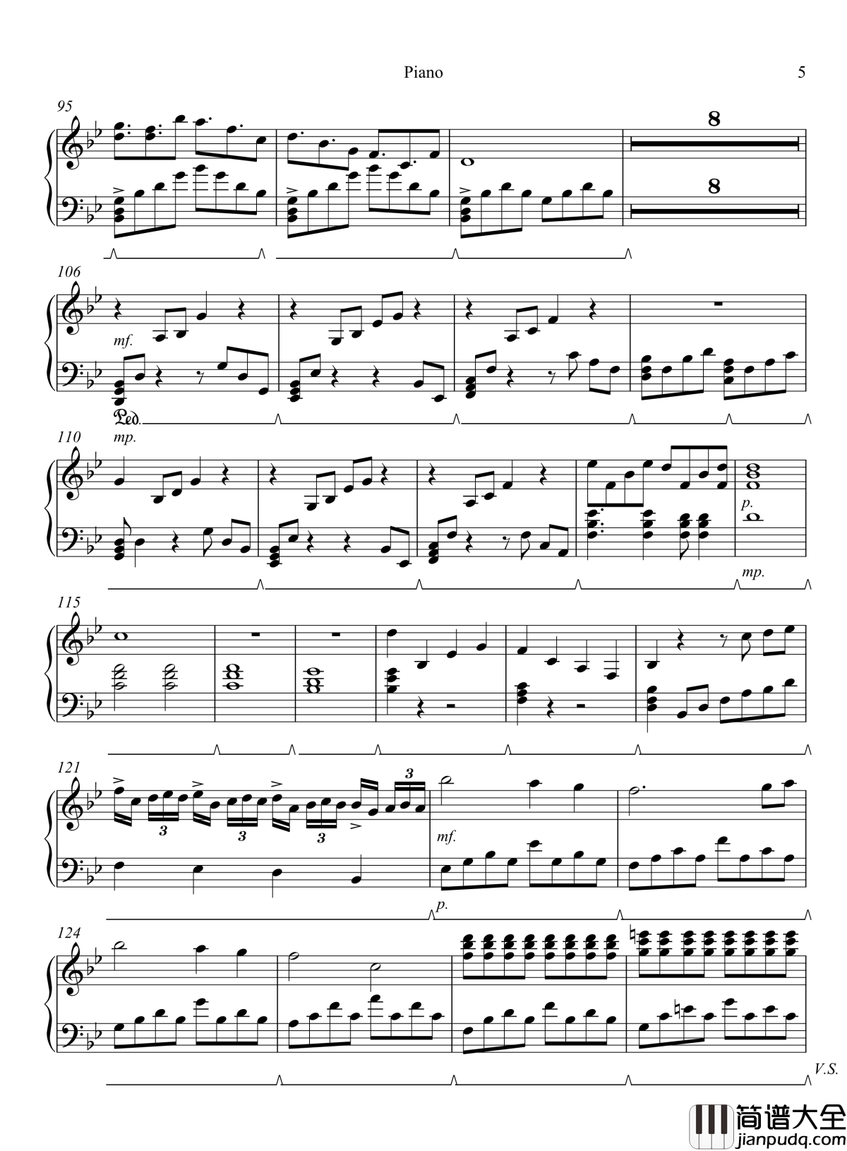 EternalFeather钢琴谱_悠久之翼