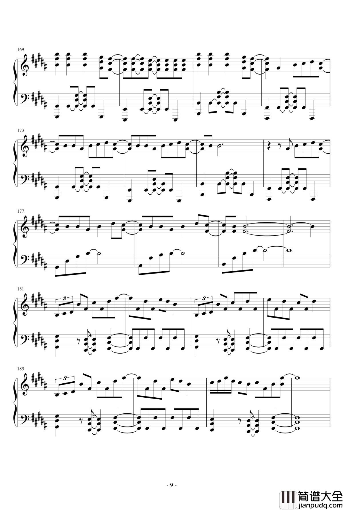 前前前世钢琴谱_RADWIMPS