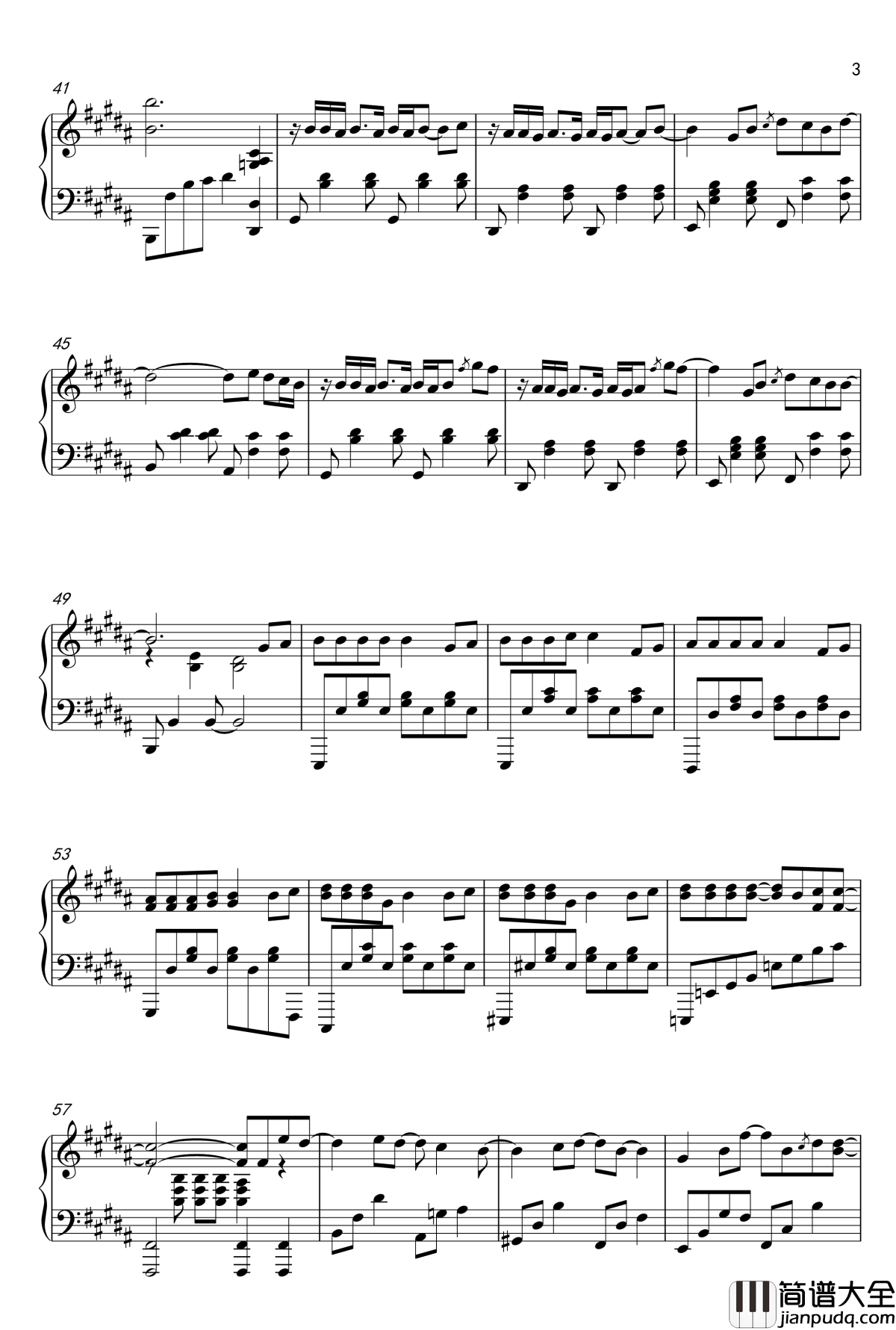 告白气球钢琴谱_完美演奏版_周杰伦