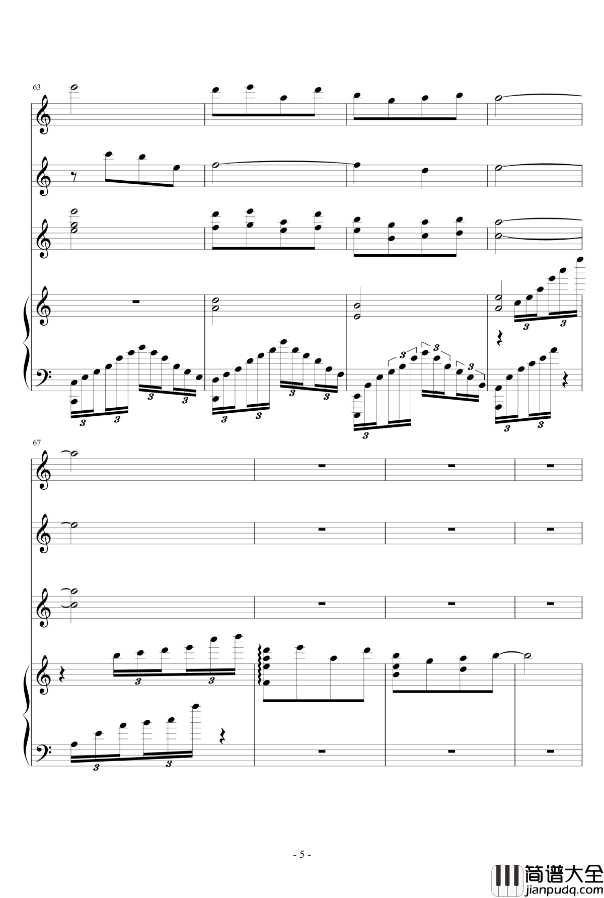 启航!钢琴谱_『忧伤歌声』