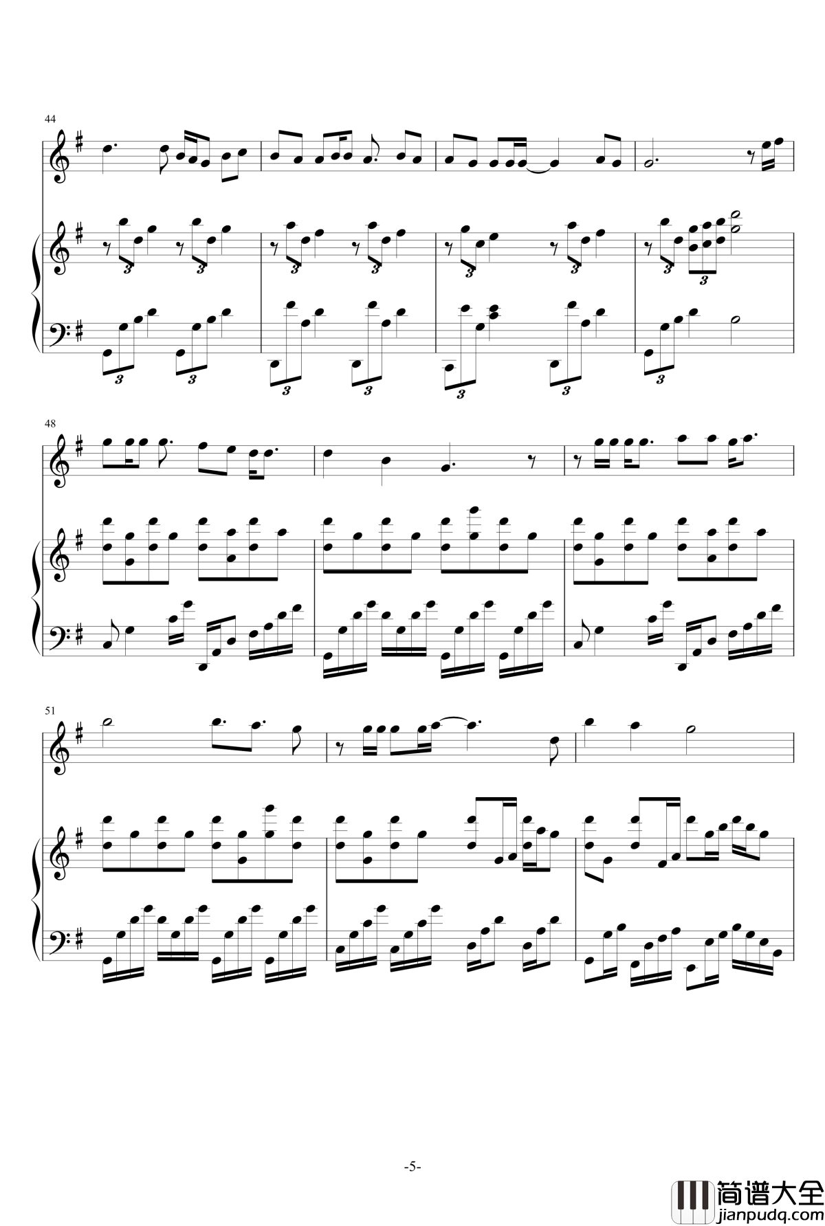 海阔天空钢琴谱_陈嘉璐