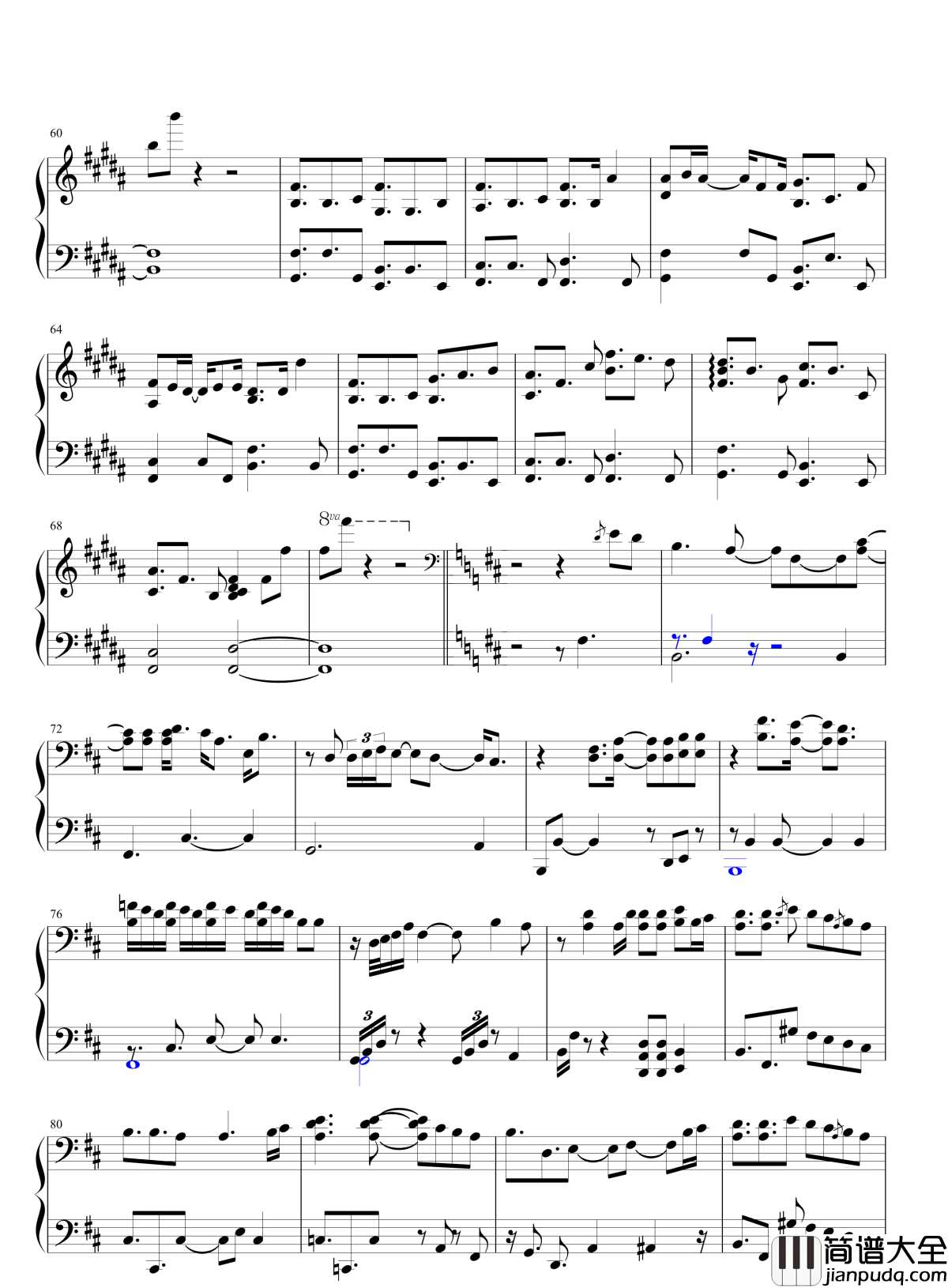 Get_wild钢琴谱_蓝鼻子