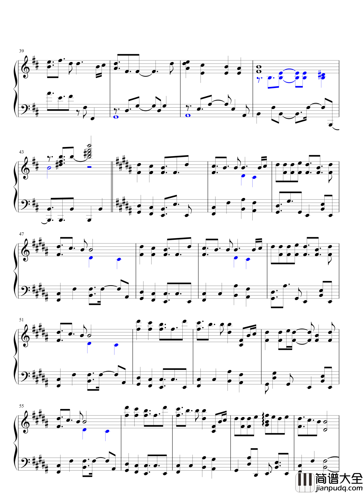 Get_wild钢琴谱_蓝鼻子