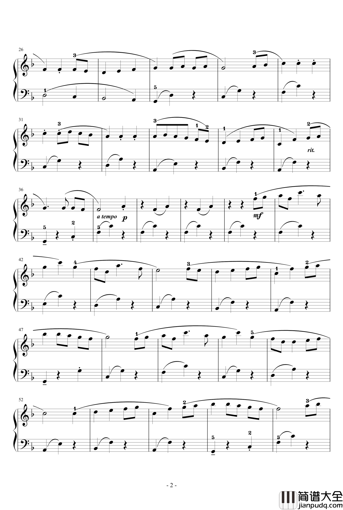 always_with_me钢琴谱_千与千寻片尾曲钢琴谱_简易版