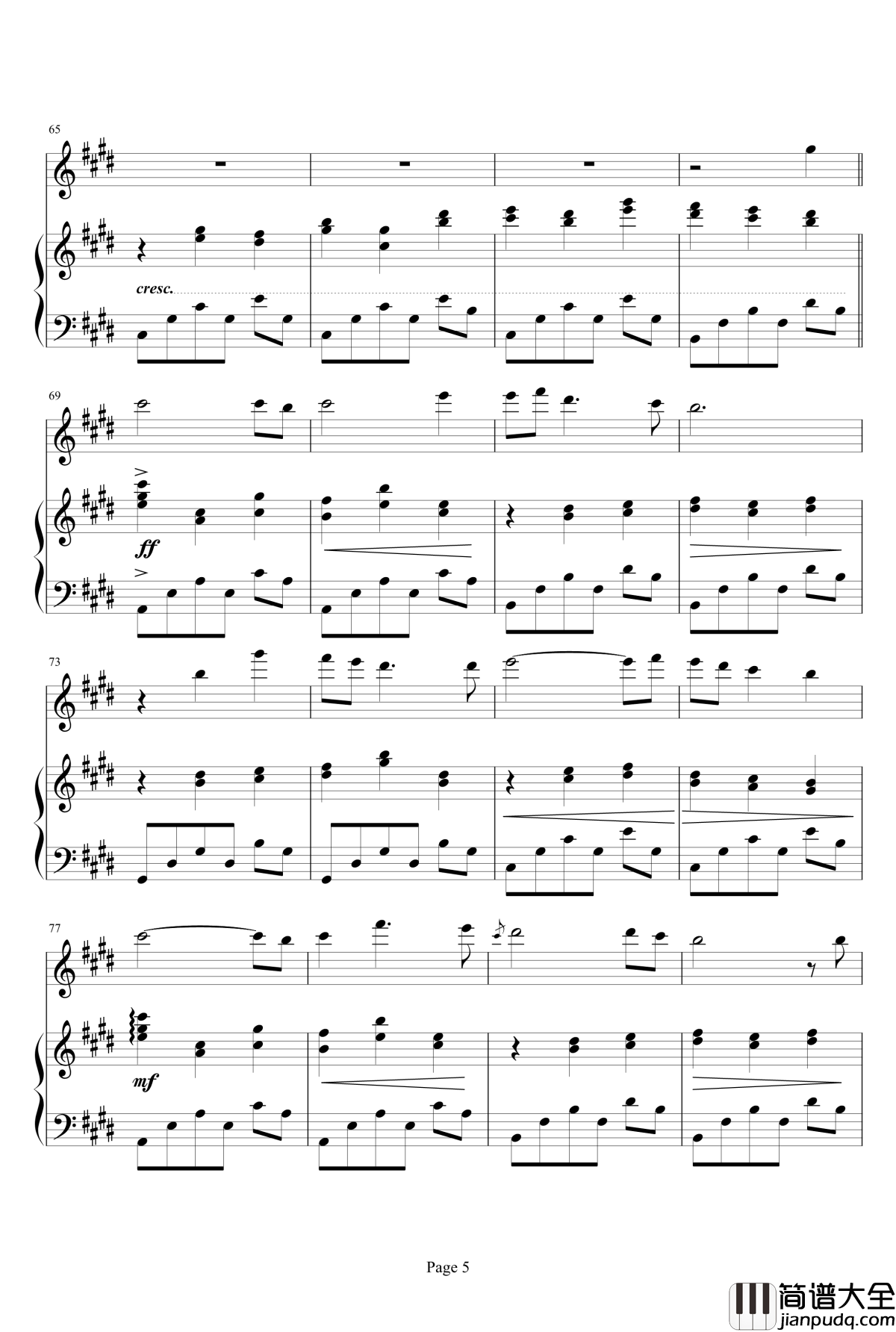 氷結の森钢琴谱_游戏