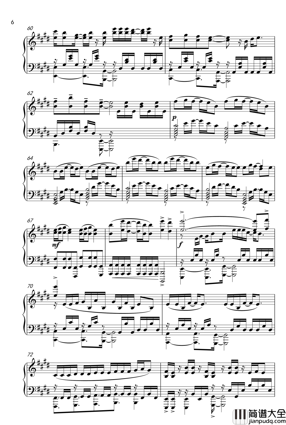 _プライド革命OP钢琴谱_钢琴完整版_银魂