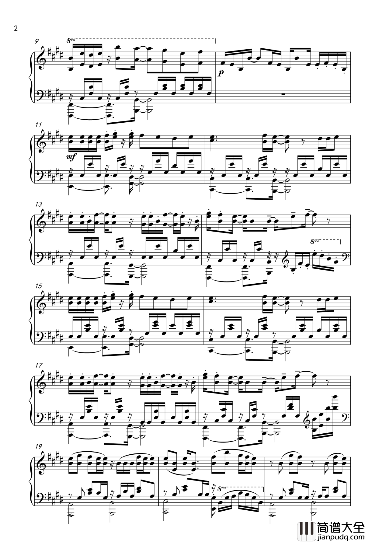 _プライド革命OP钢琴谱_钢琴完整版_银魂