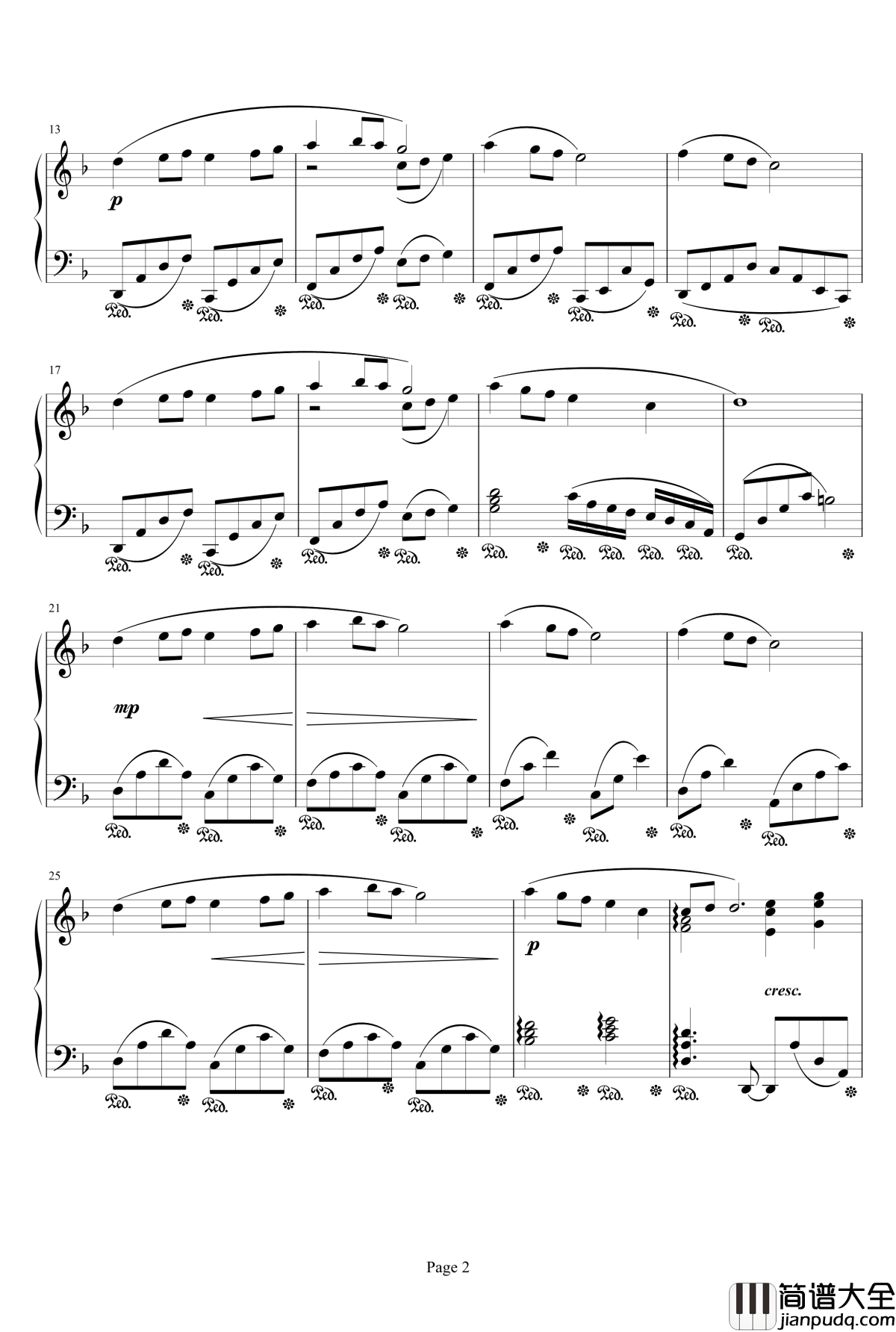 最终幻想主题曲钢琴谱_最终幻想