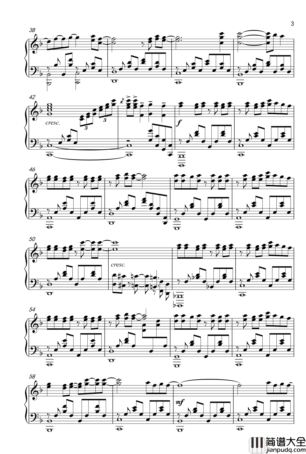 _オレンジ钢琴谱_龙与虎_ED2