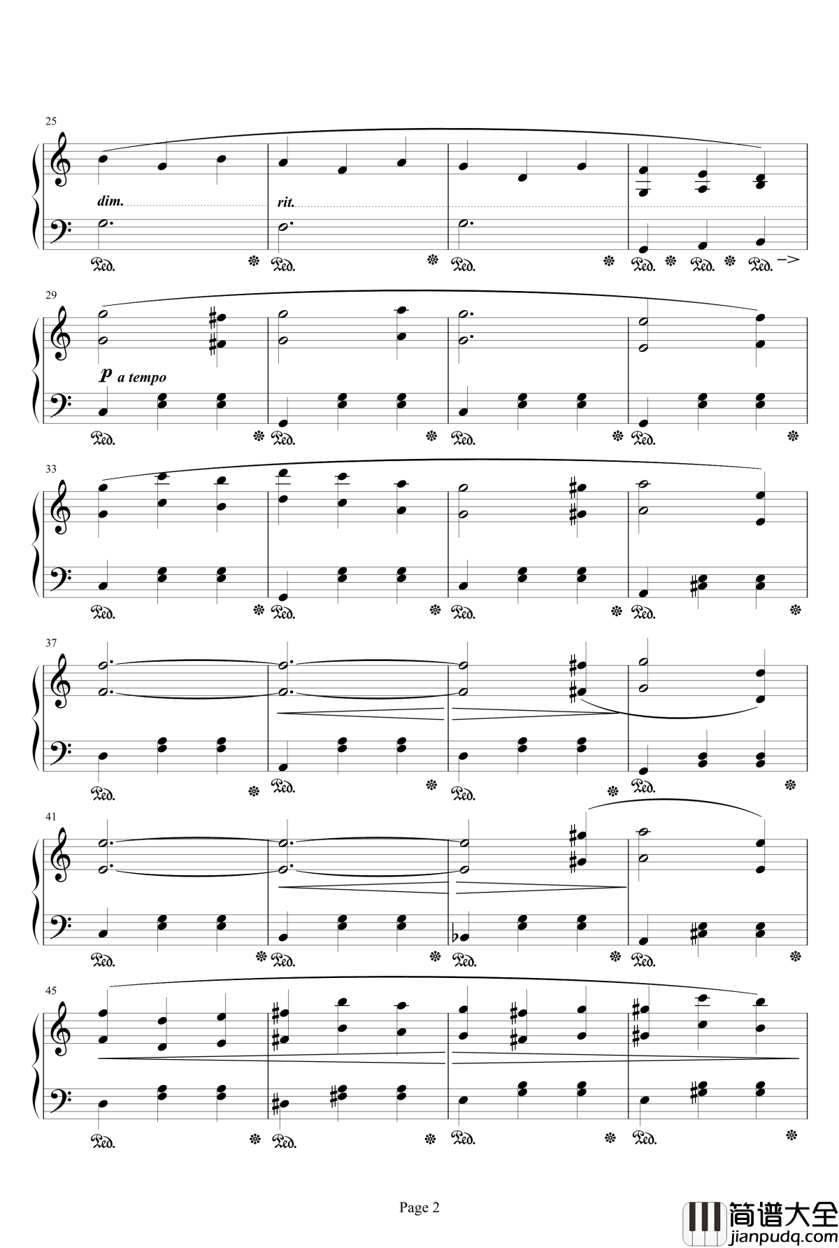 最终幻想FF1店钢琴谱_最终幻想