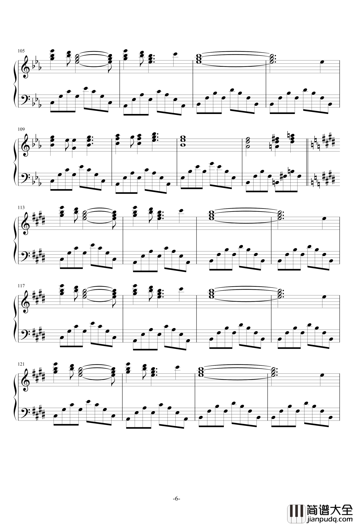 在路上钢琴谱_黑白灰丶