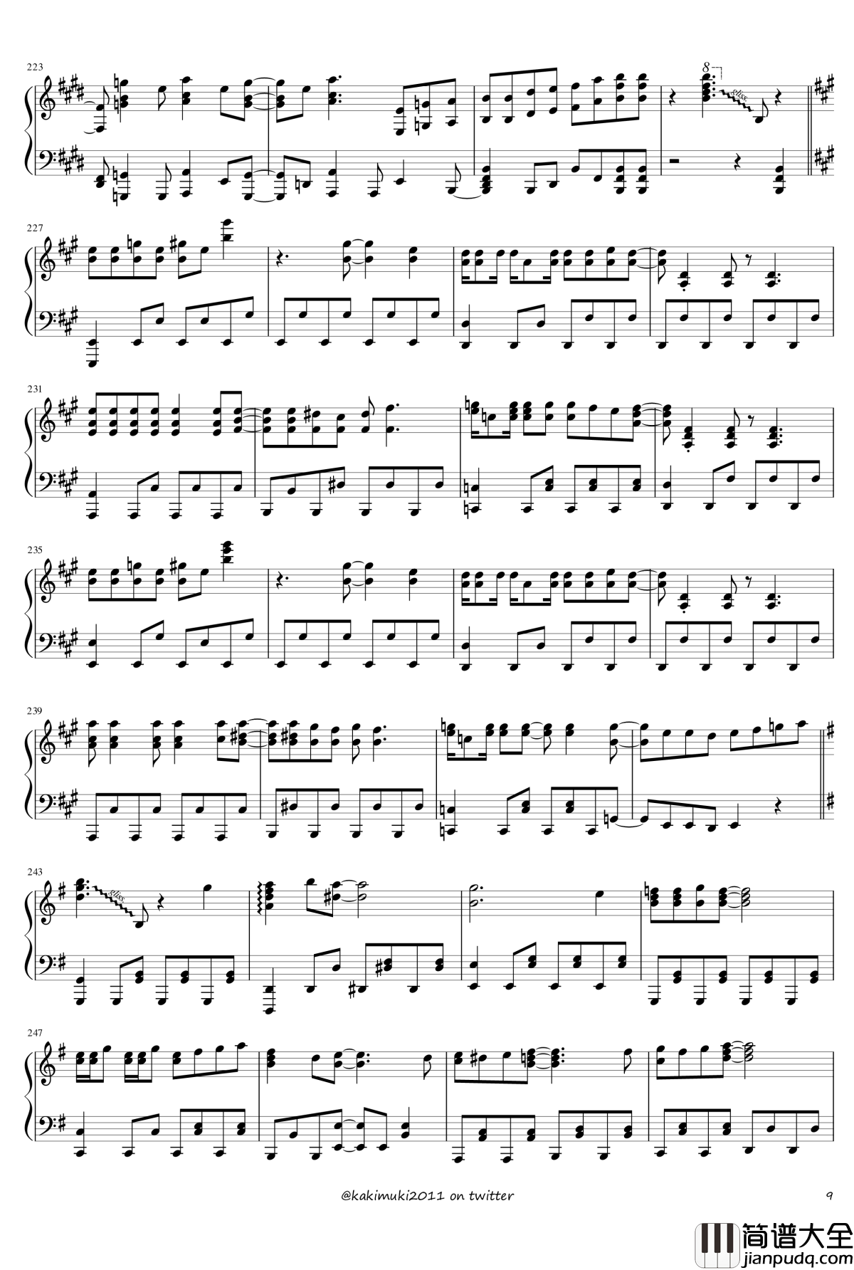 72首动漫名曲连弹钢琴谱_part_3_触手猴