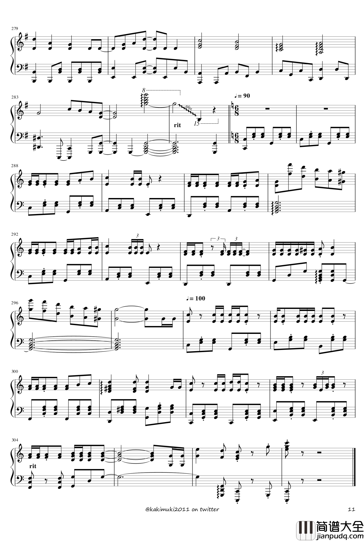 72首动漫名曲连弹钢琴谱_part_3_触手猴