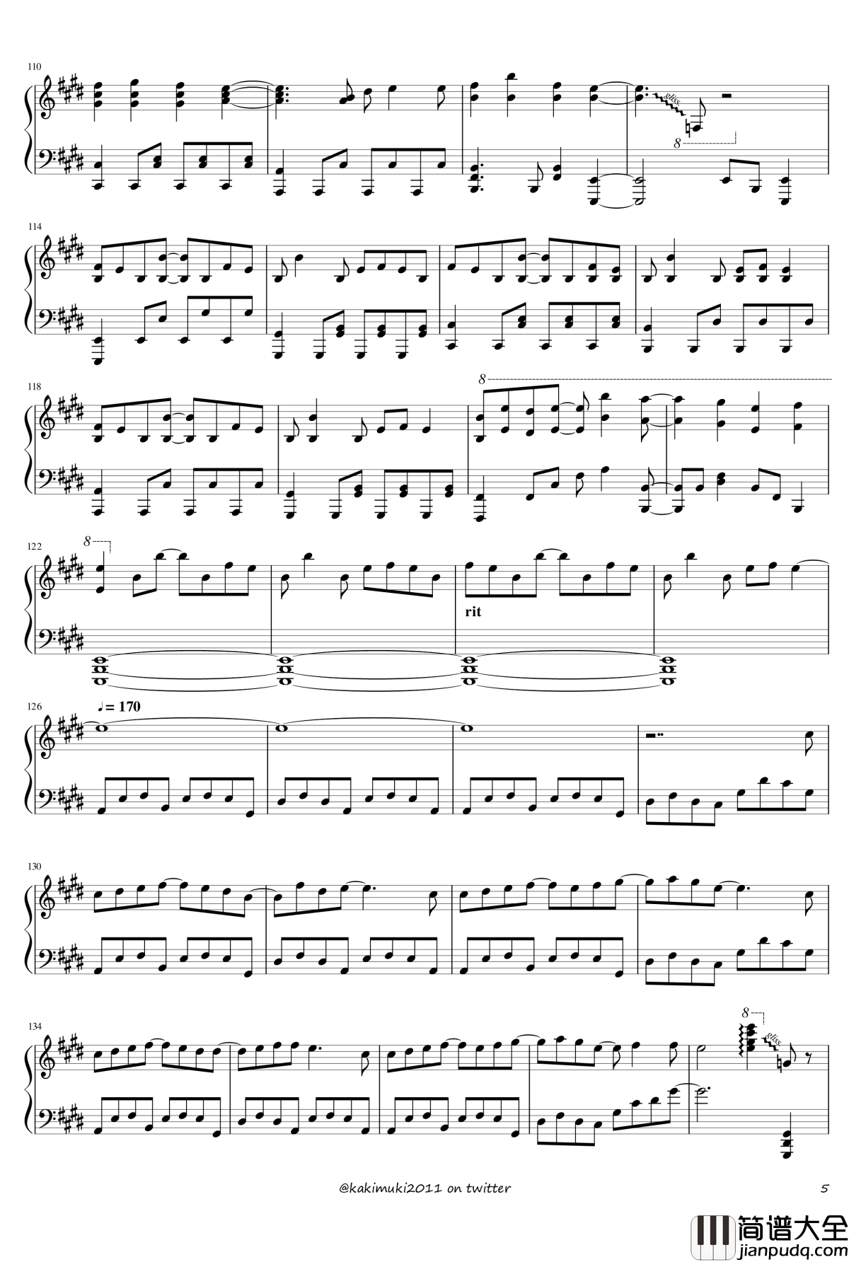 72首动漫名曲连弹钢琴谱_part_3_触手猴