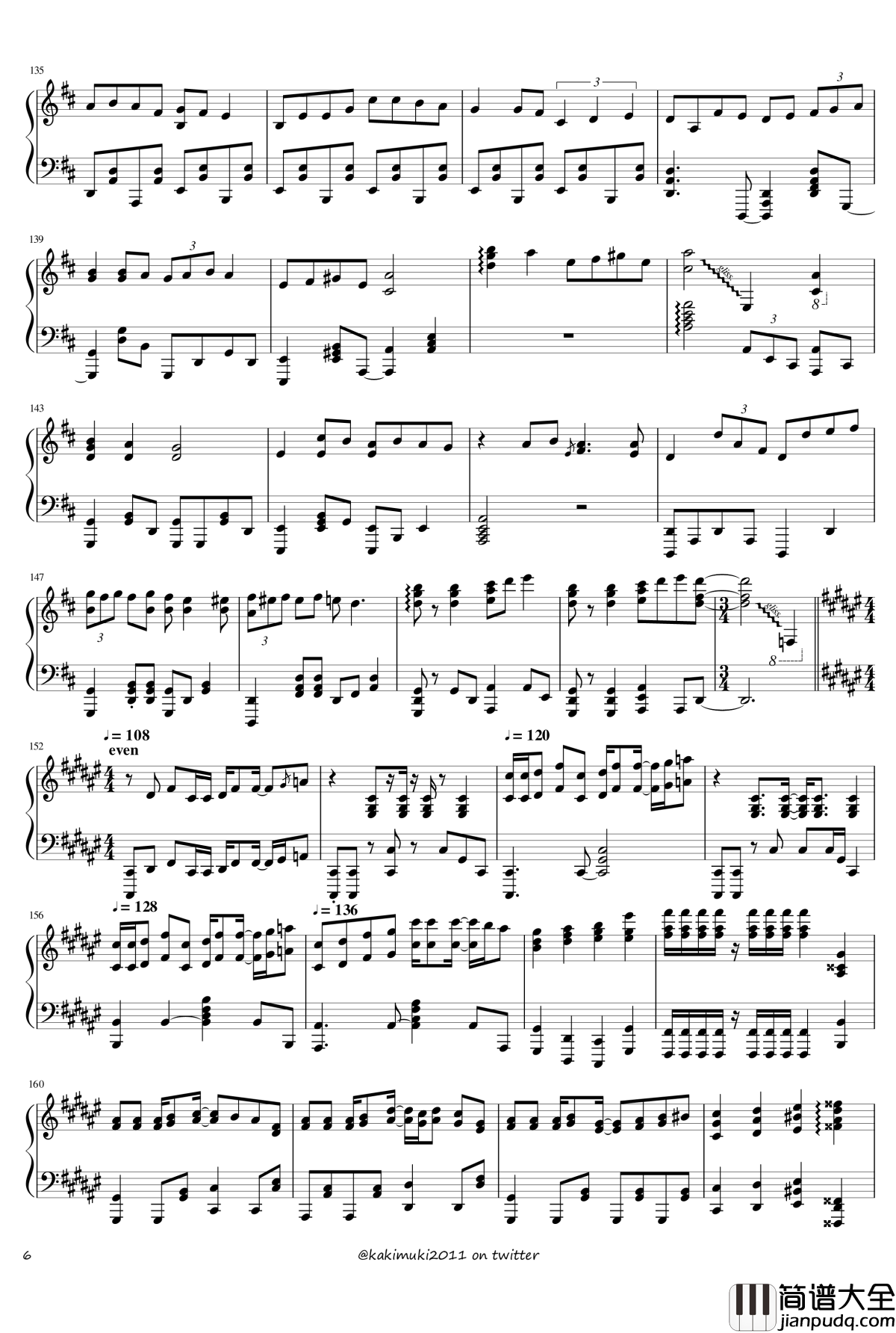 72首动漫名曲连弹钢琴谱_part_3_触手猴