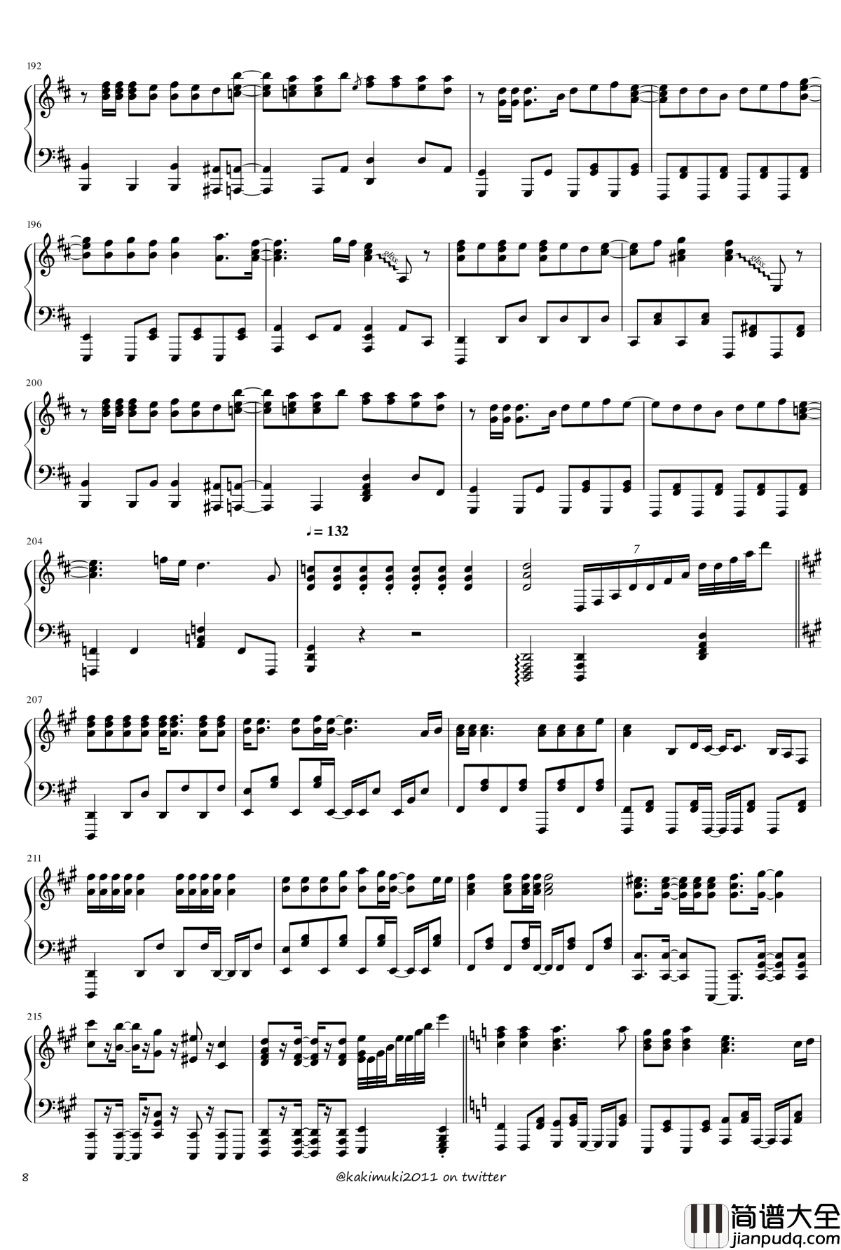 72首动漫名曲连弹钢琴谱_part_3_触手猴