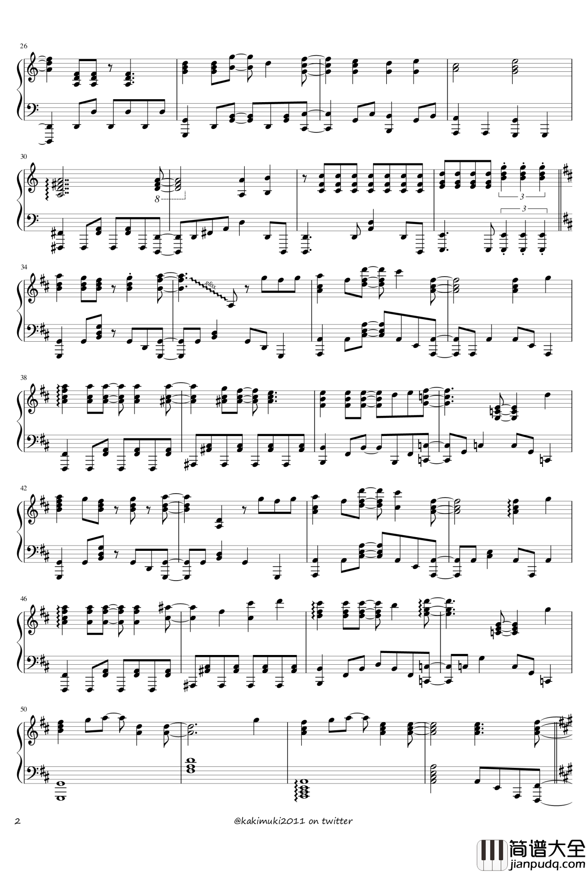 72首动漫名曲连弹钢琴谱_part_3_触手猴