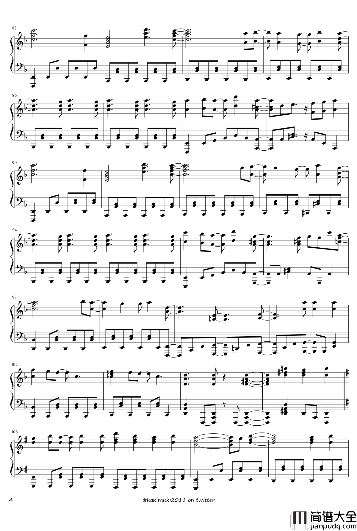 72首动漫名曲连弹钢琴谱_part_3_触手猴