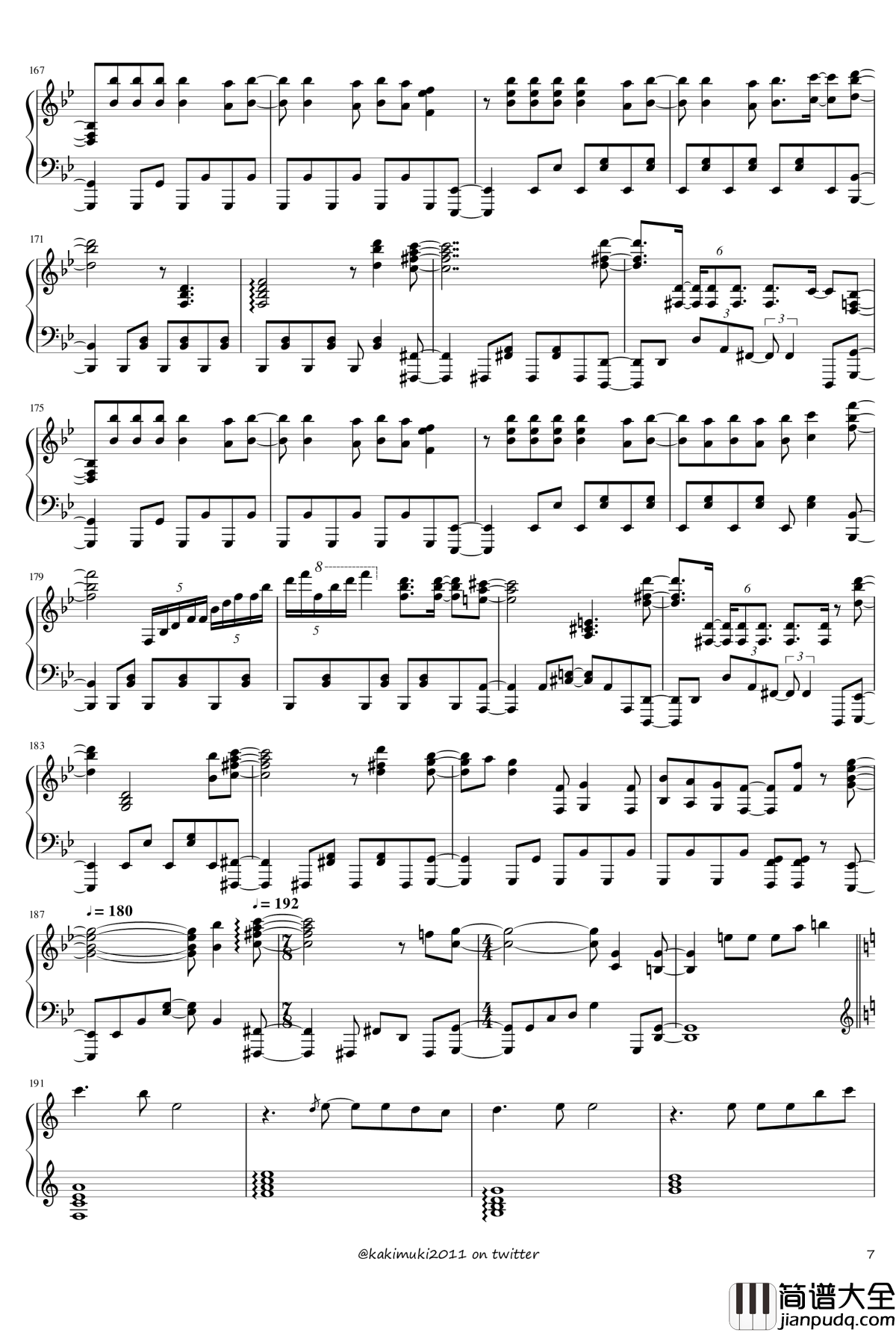 72首动漫名曲连弹钢琴谱_part_3_触手猴