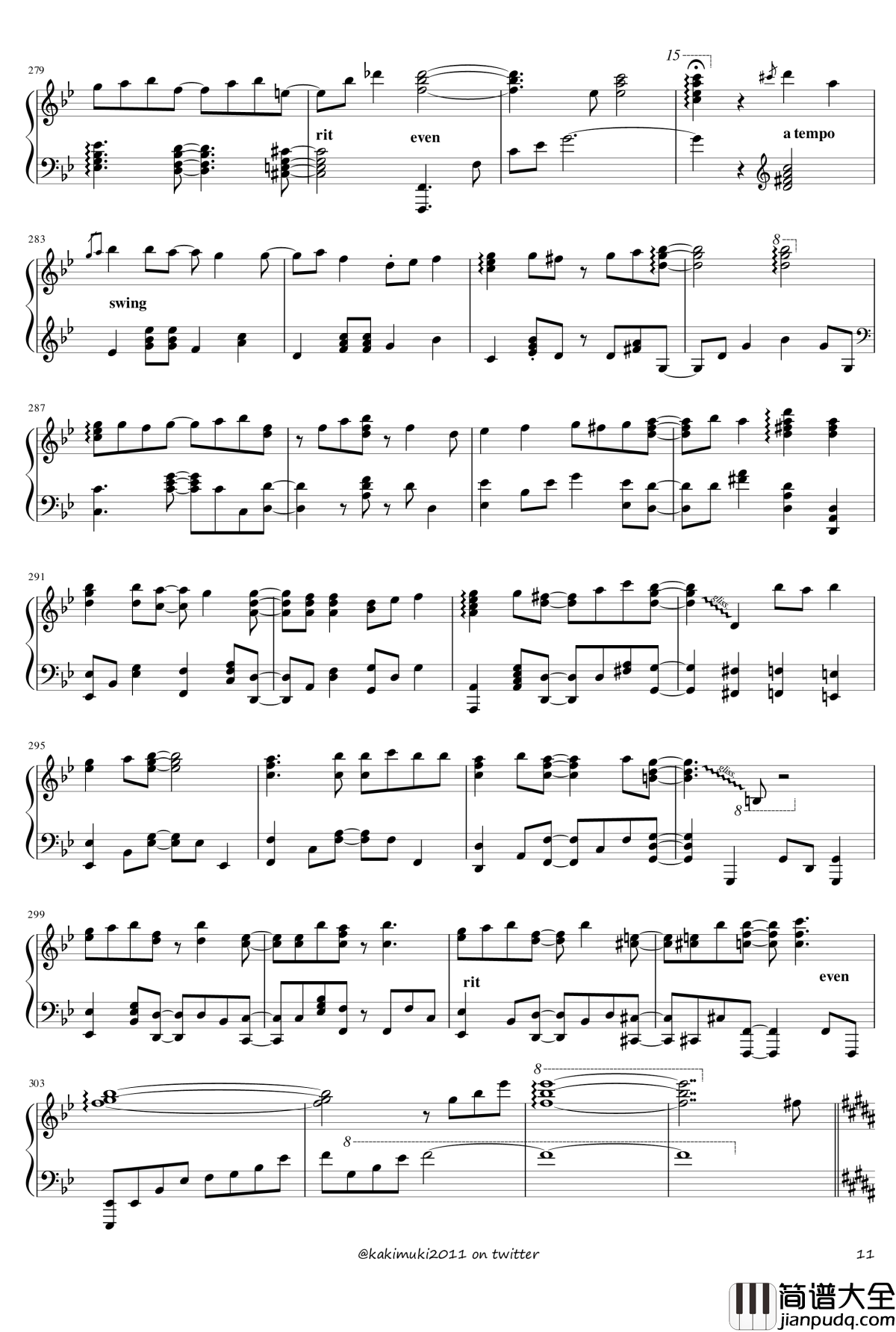 72首动漫名曲连弹钢琴谱_part_3_触手猴