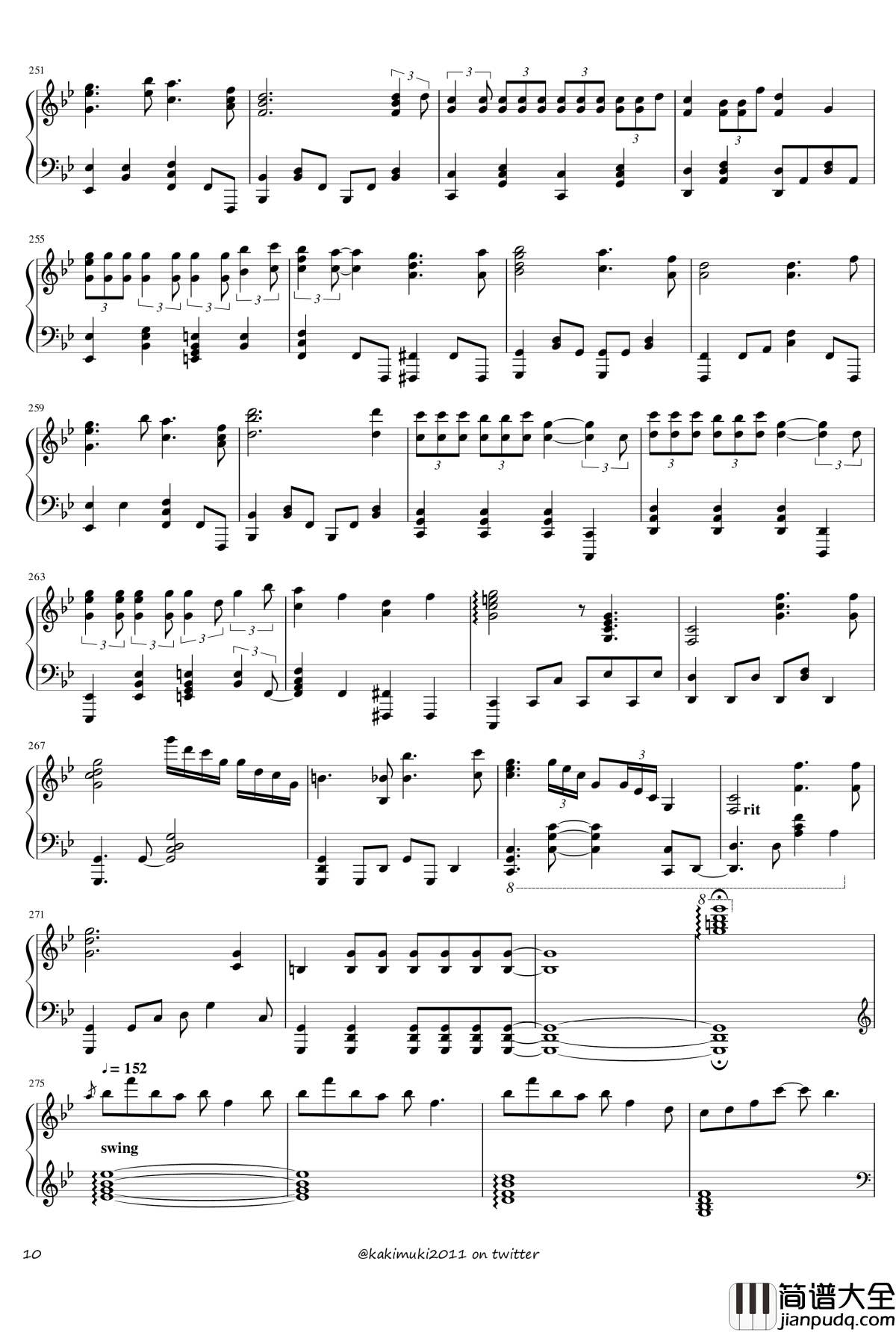 72首动漫名曲连弹钢琴谱_part_3_触手猴