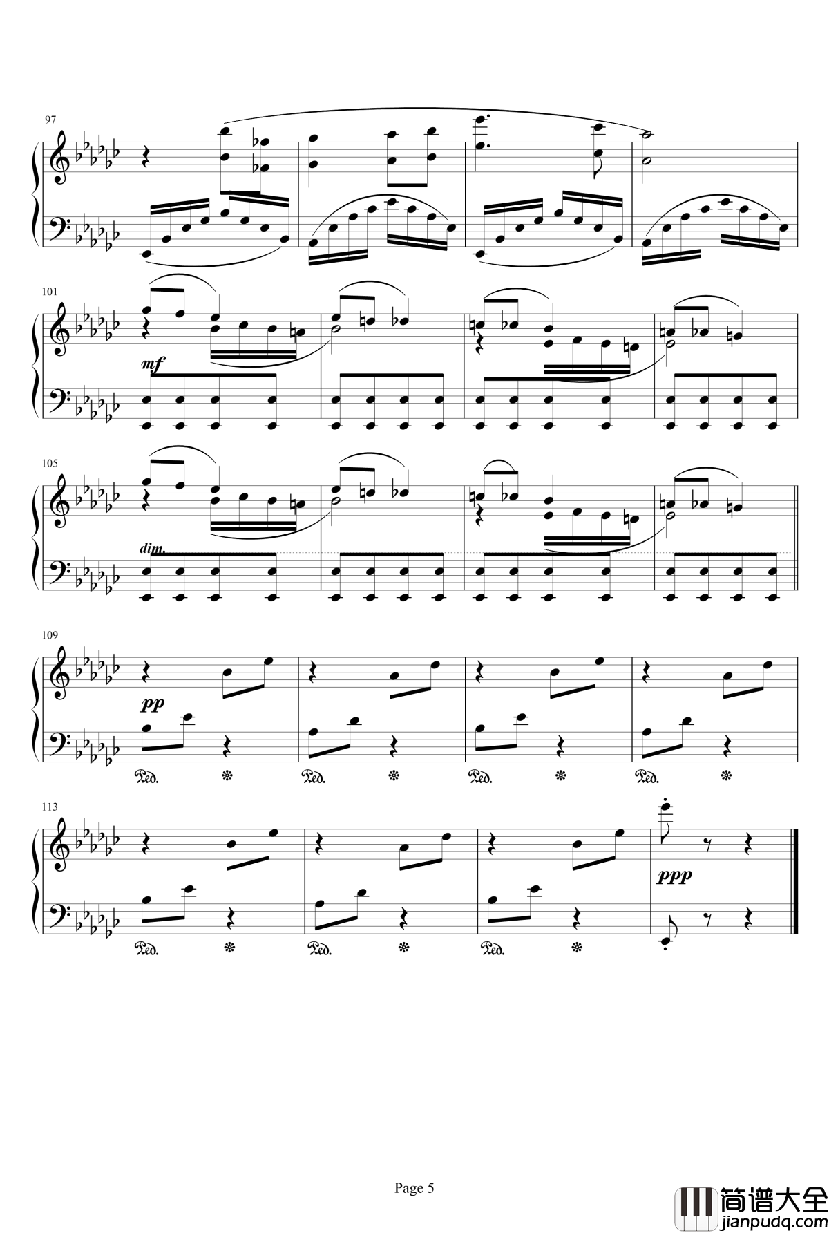 最终幻想FF1浮游城钢琴谱_最终幻想