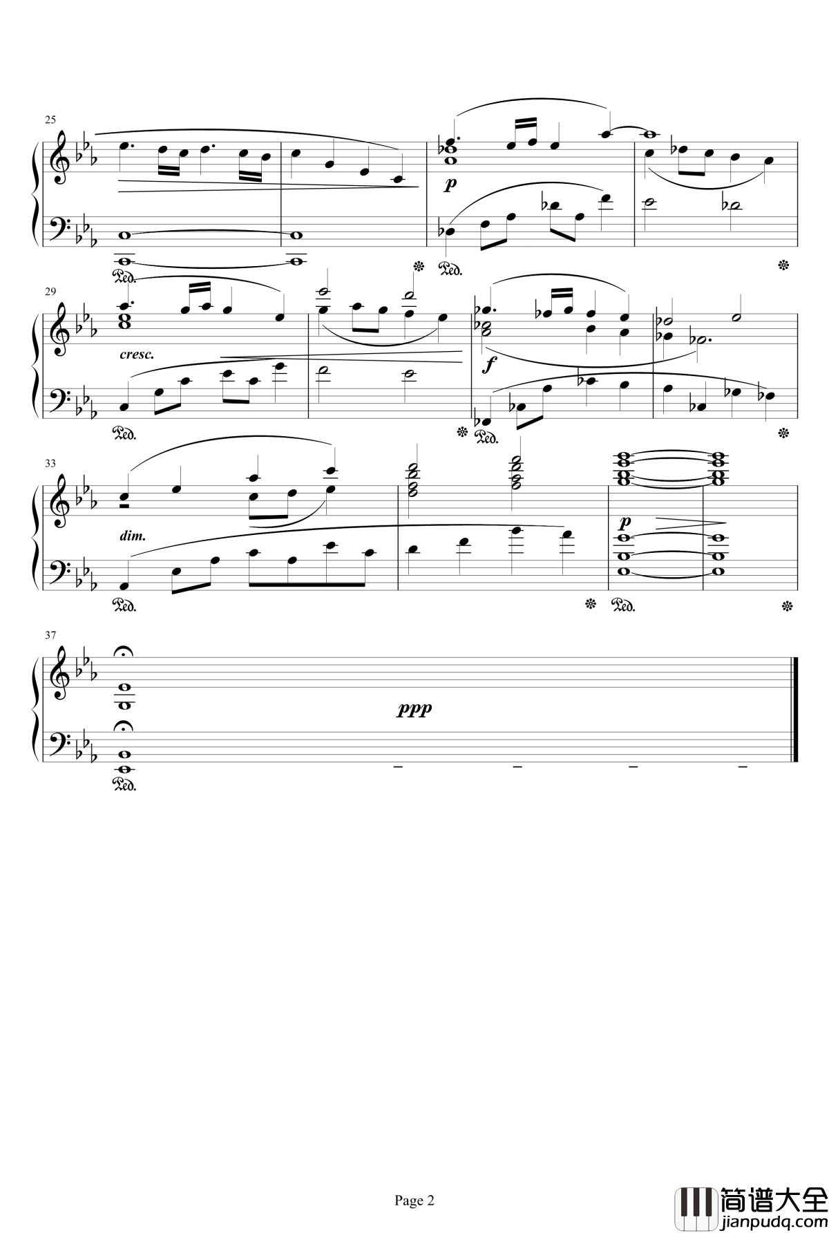 最终幻想FF1钢琴谱_教会_最终幻想