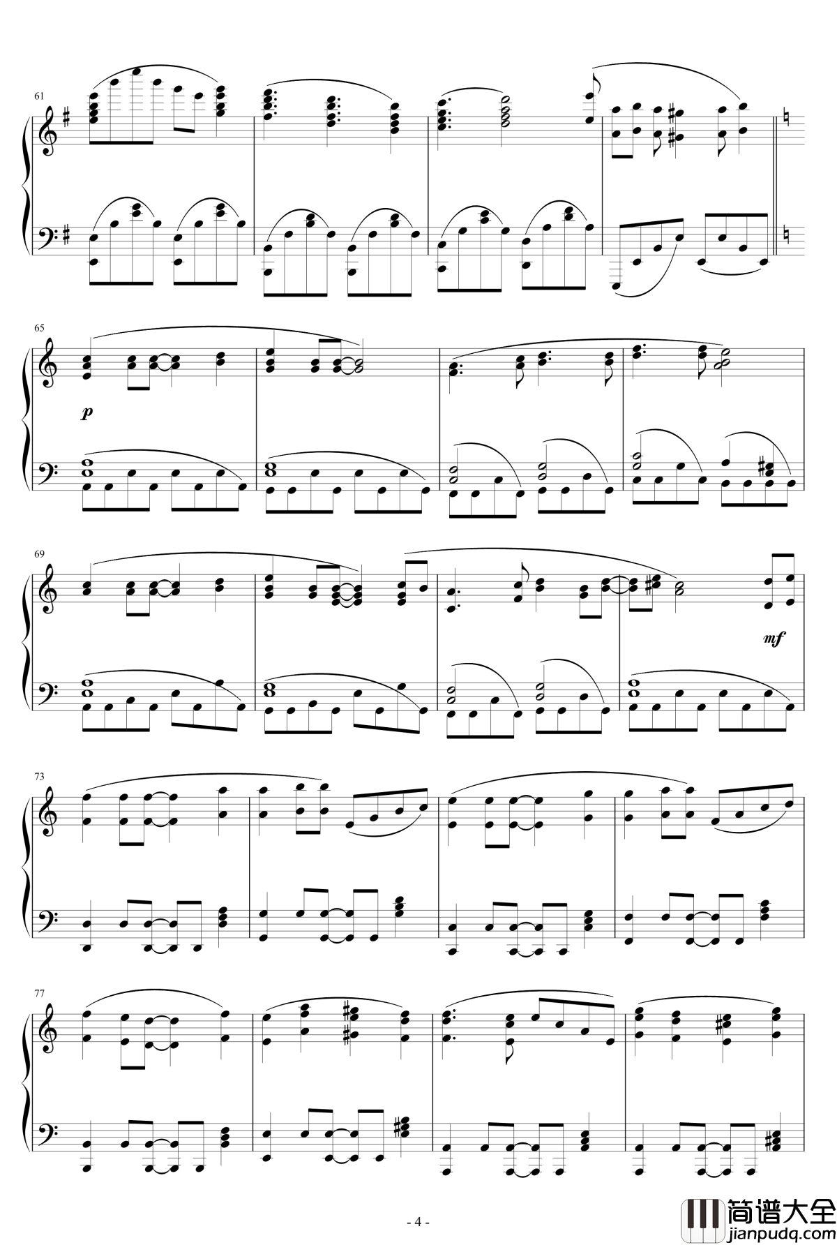 To_the_beginning钢琴谱_Fate/zero_OP2