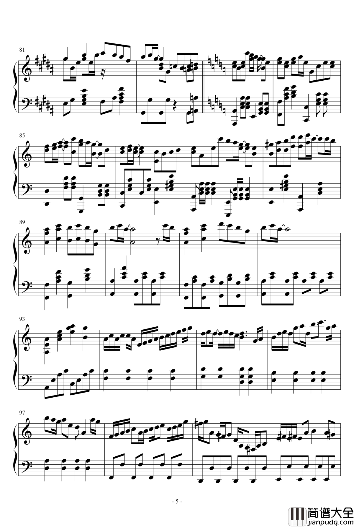 level5___judgelight钢琴谱_超电磁炮OP2_某科学的超电磁炮