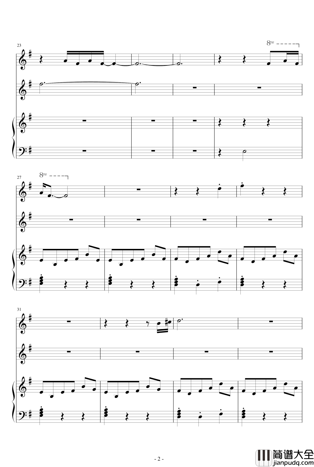 A_Woodland_Night钢琴谱_班得瑞_Bandari