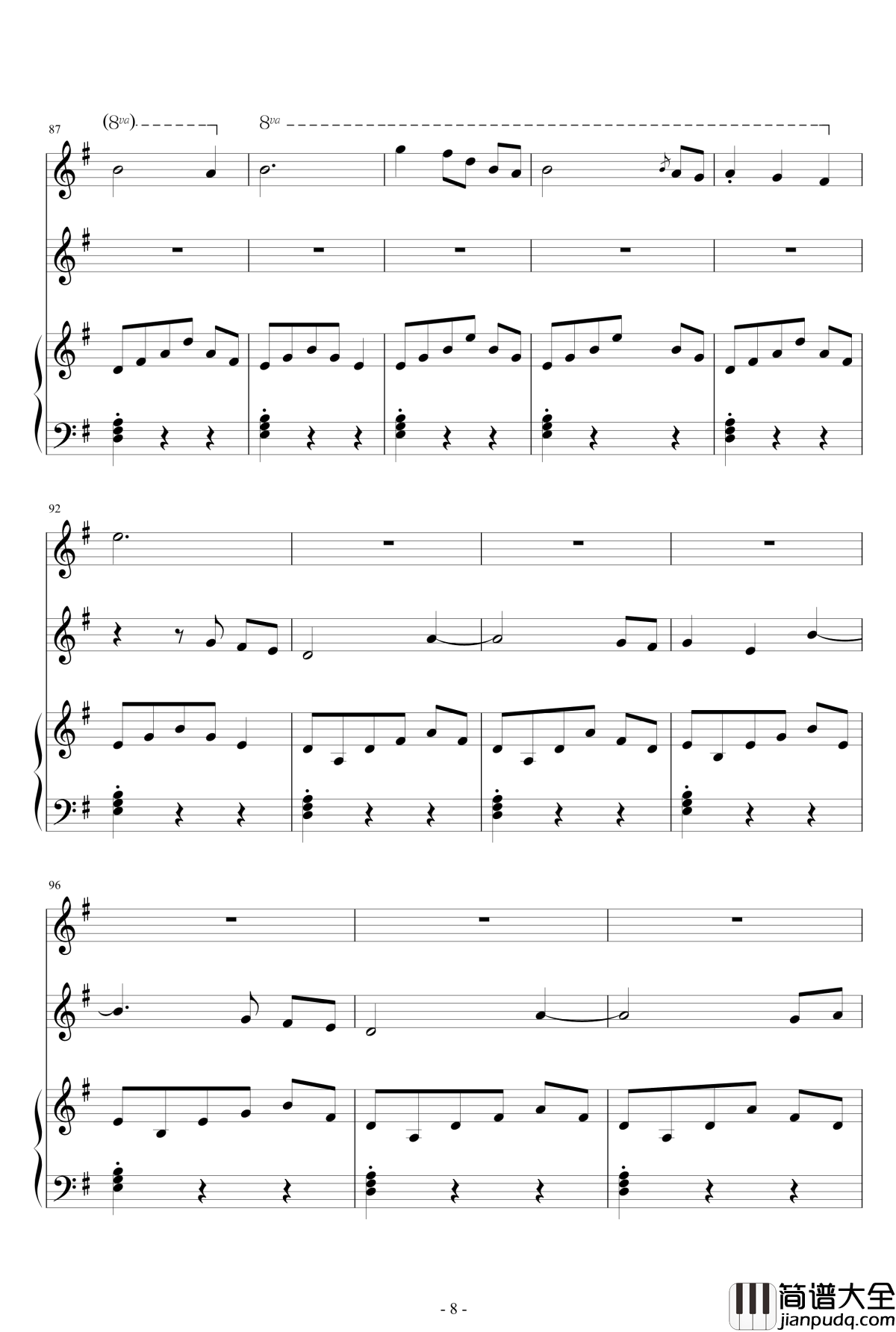 A_Woodland_Night钢琴谱_班得瑞_Bandari