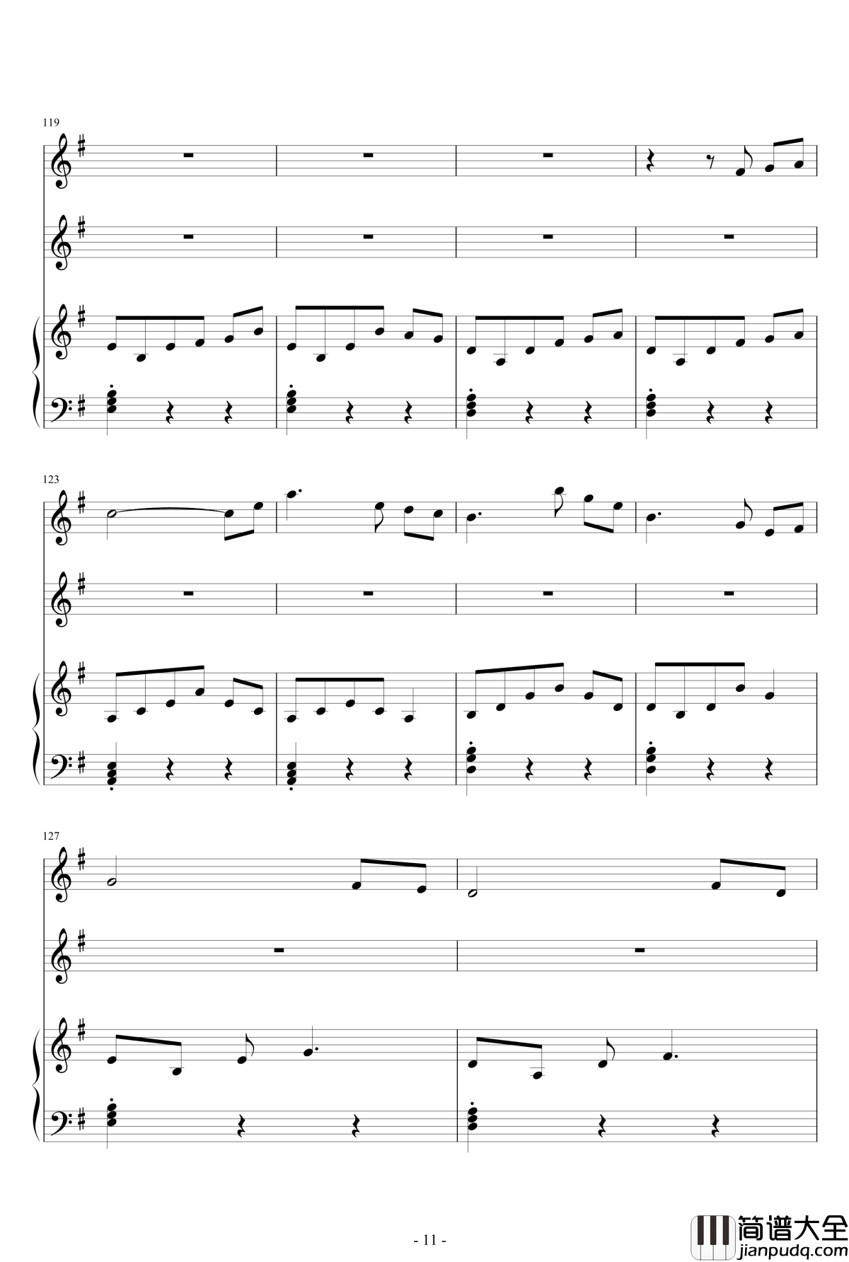 A_Woodland_Night钢琴谱_班得瑞_Bandari