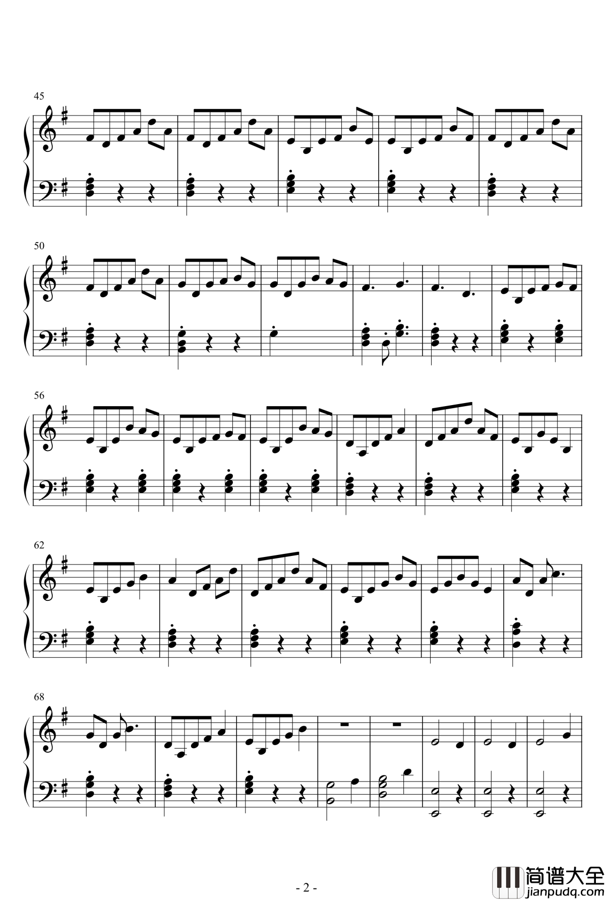 A_Woodland_Night钢琴谱_Piano_班得瑞_Bandari